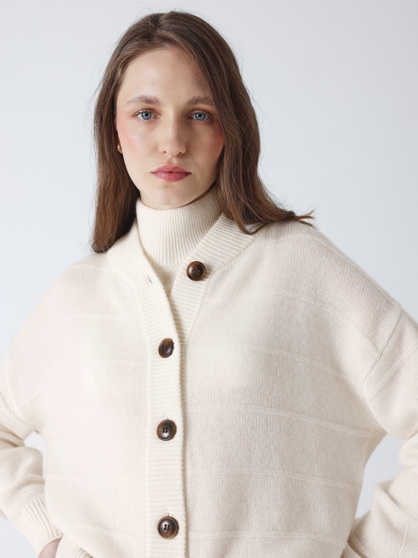 isaura - Col montant en cachemire - cream