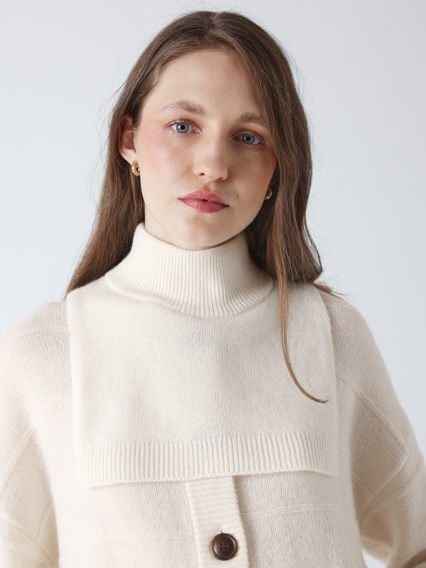 isaura - Col montant en cachemire - cream