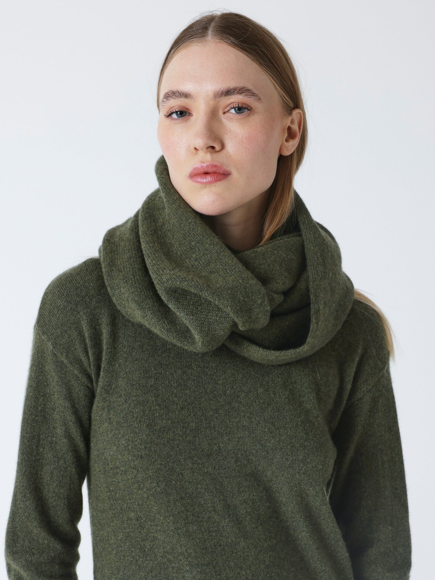 clorinda - Tour de cou 100% cachemire - forest