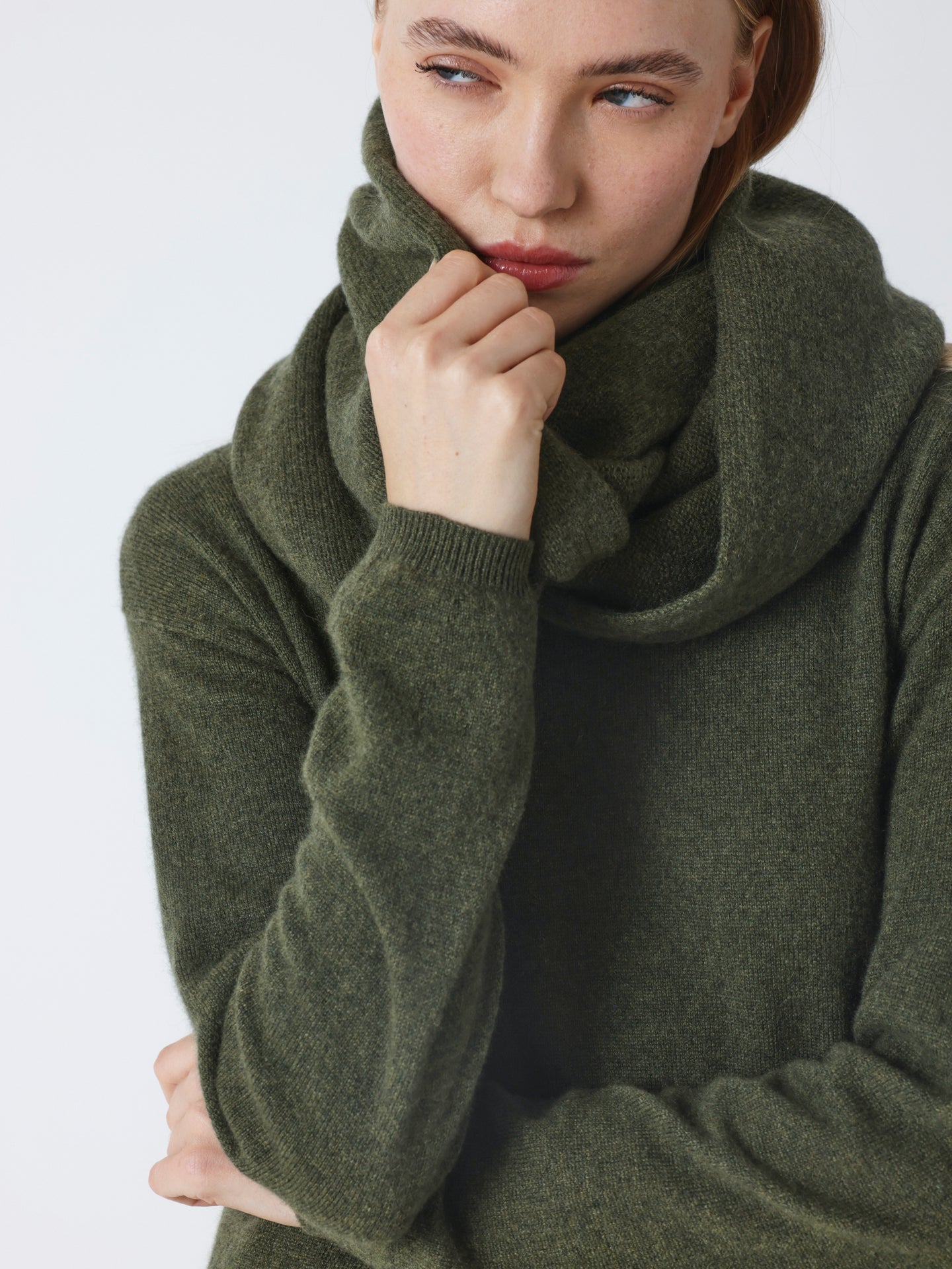 clorinda - Tour de cou 100% cachemire - forest