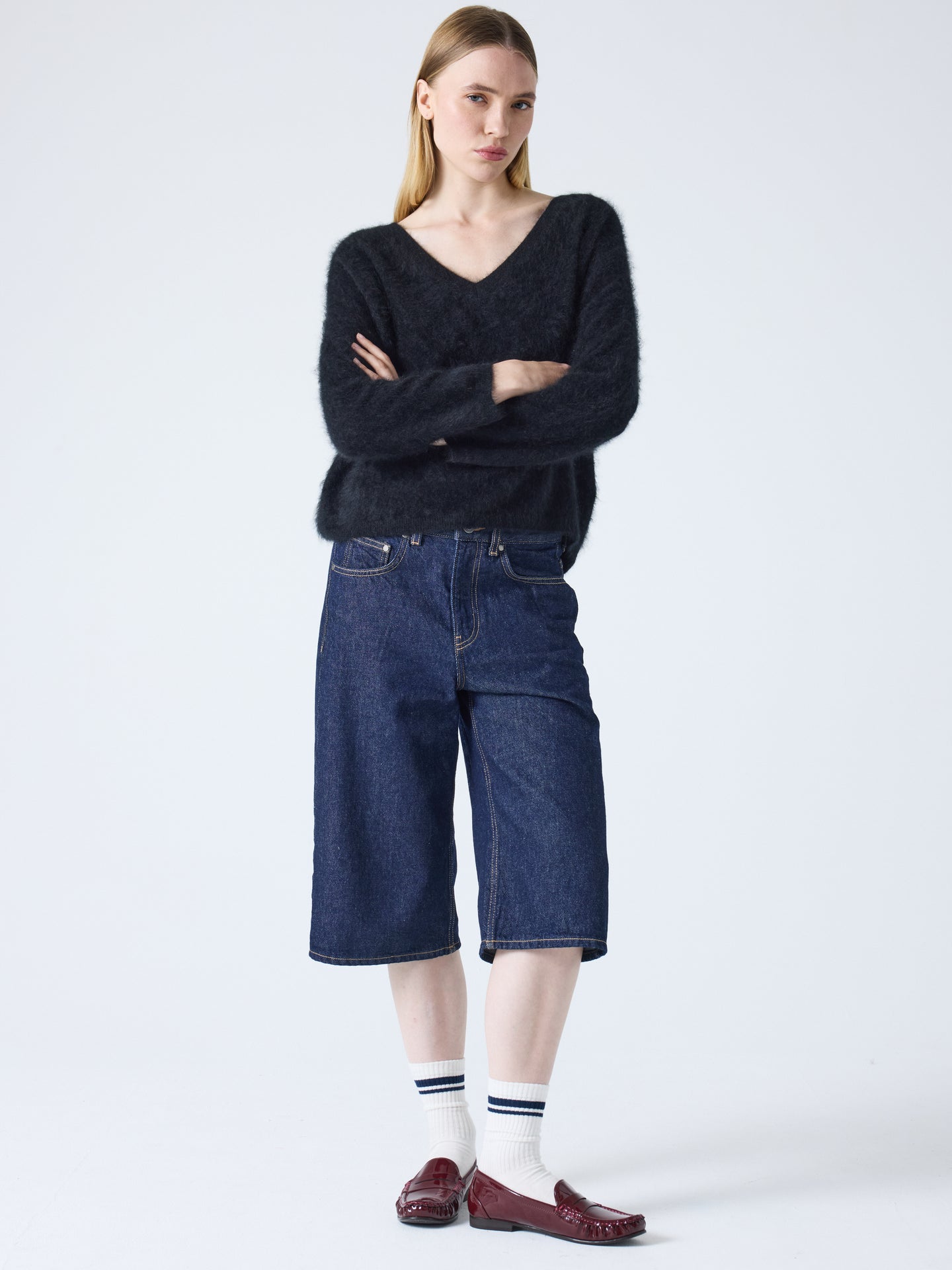 soeli - Pullover aus gebürstetem Kaschmir - black