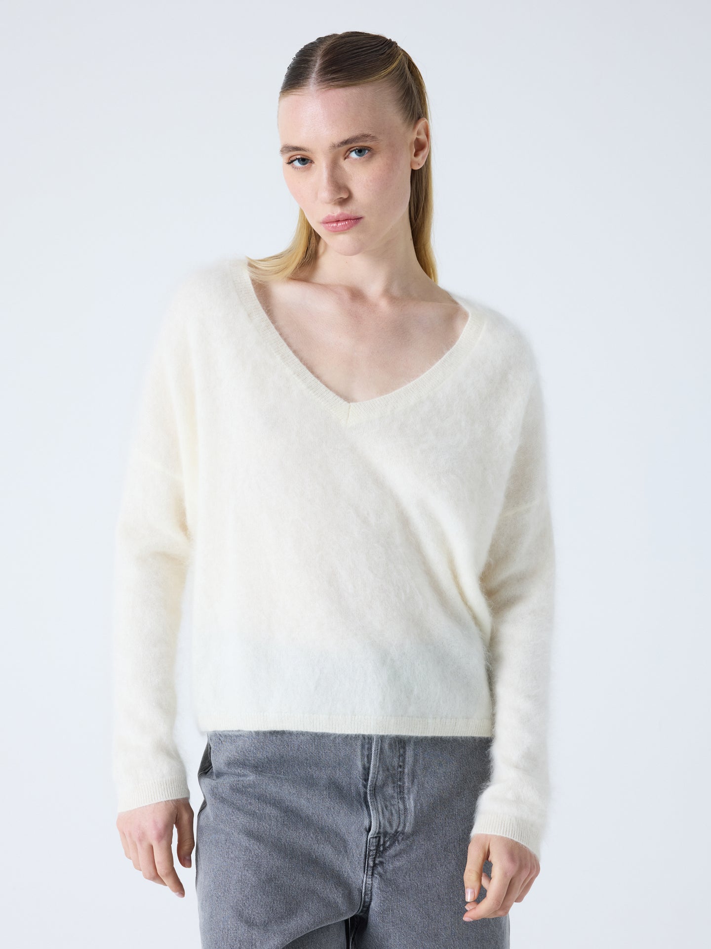 soeli - Pull en cachemire brossé - cream