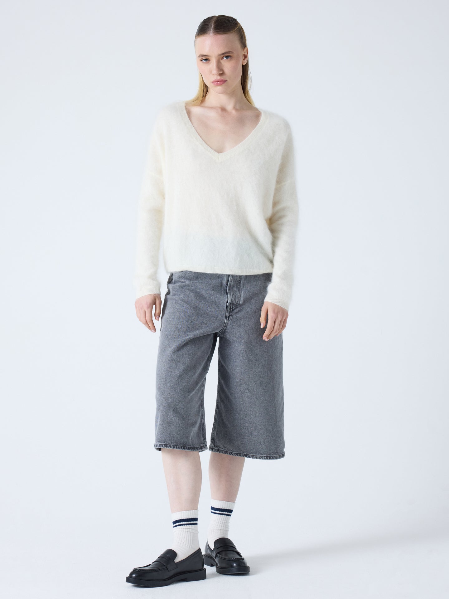 soeli - Pull en cachemire brossé - cream