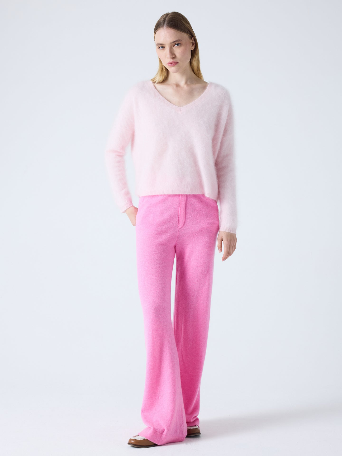 soeli - Pullover aus gebürstetem Kaschmir - ice cream