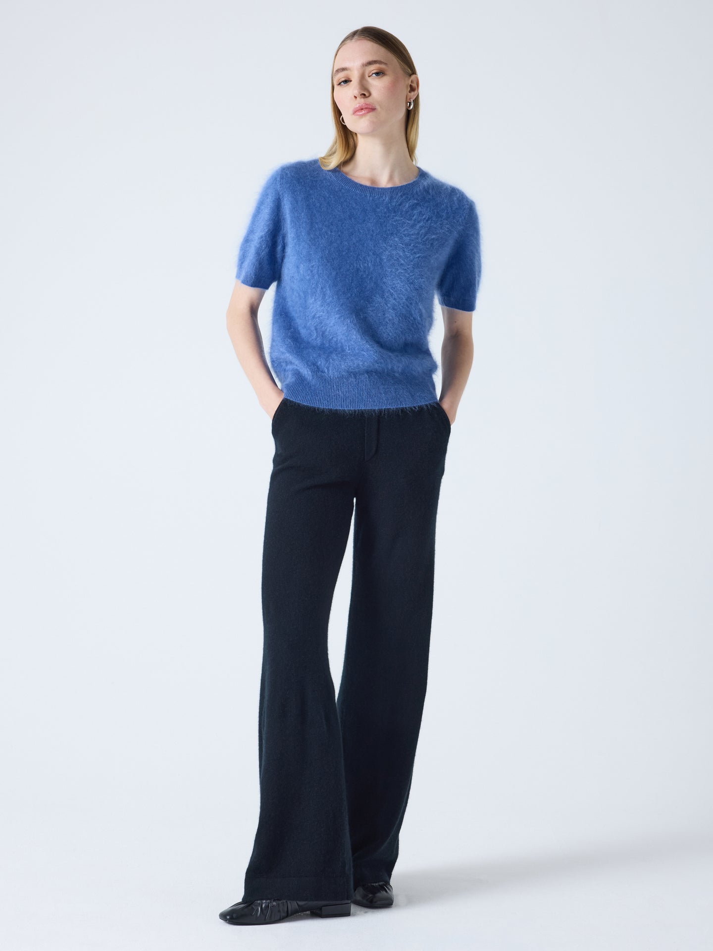 amaya - Pullover aus 100 % gebürstetem Kaschmir - denim