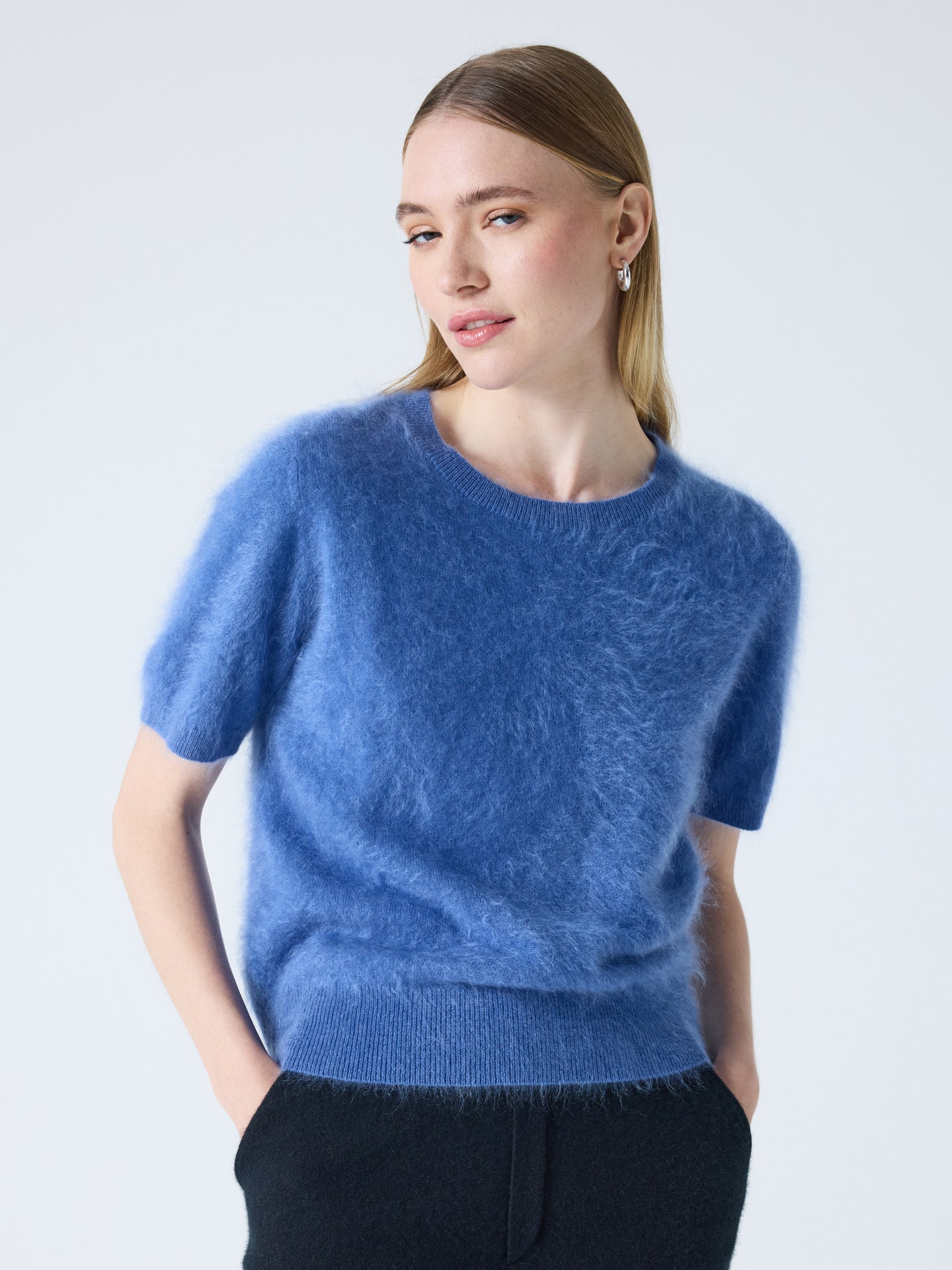 amaya - Pullover aus 100 % gebürstetem Kaschmir - denim