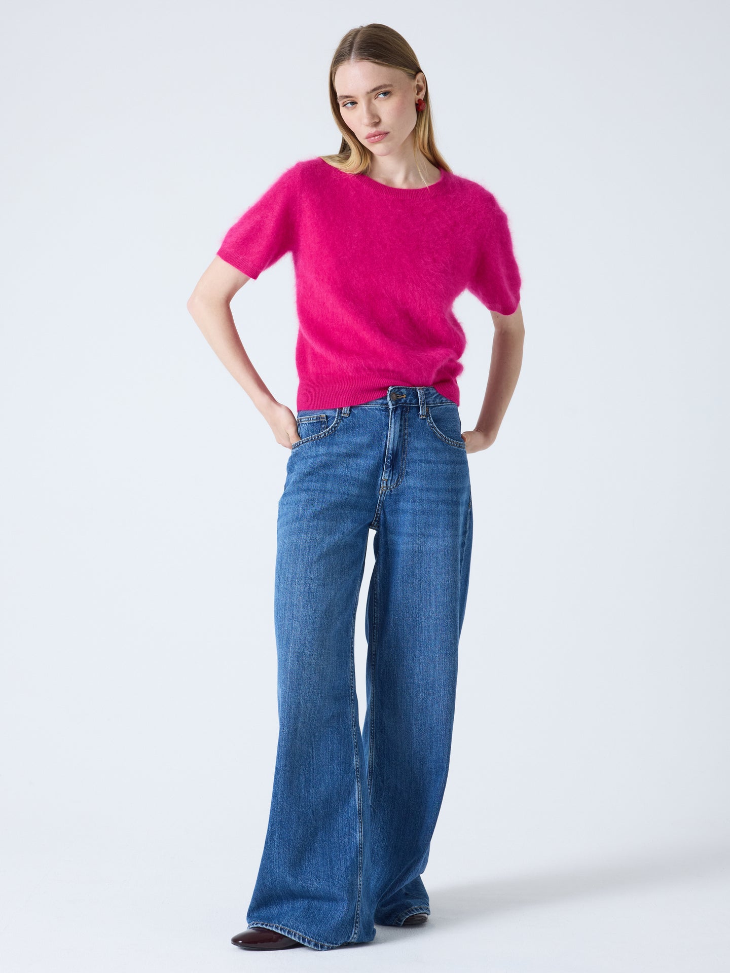 amaya - Pullover aus 100 % gebürstetem Kaschmir - raspberry