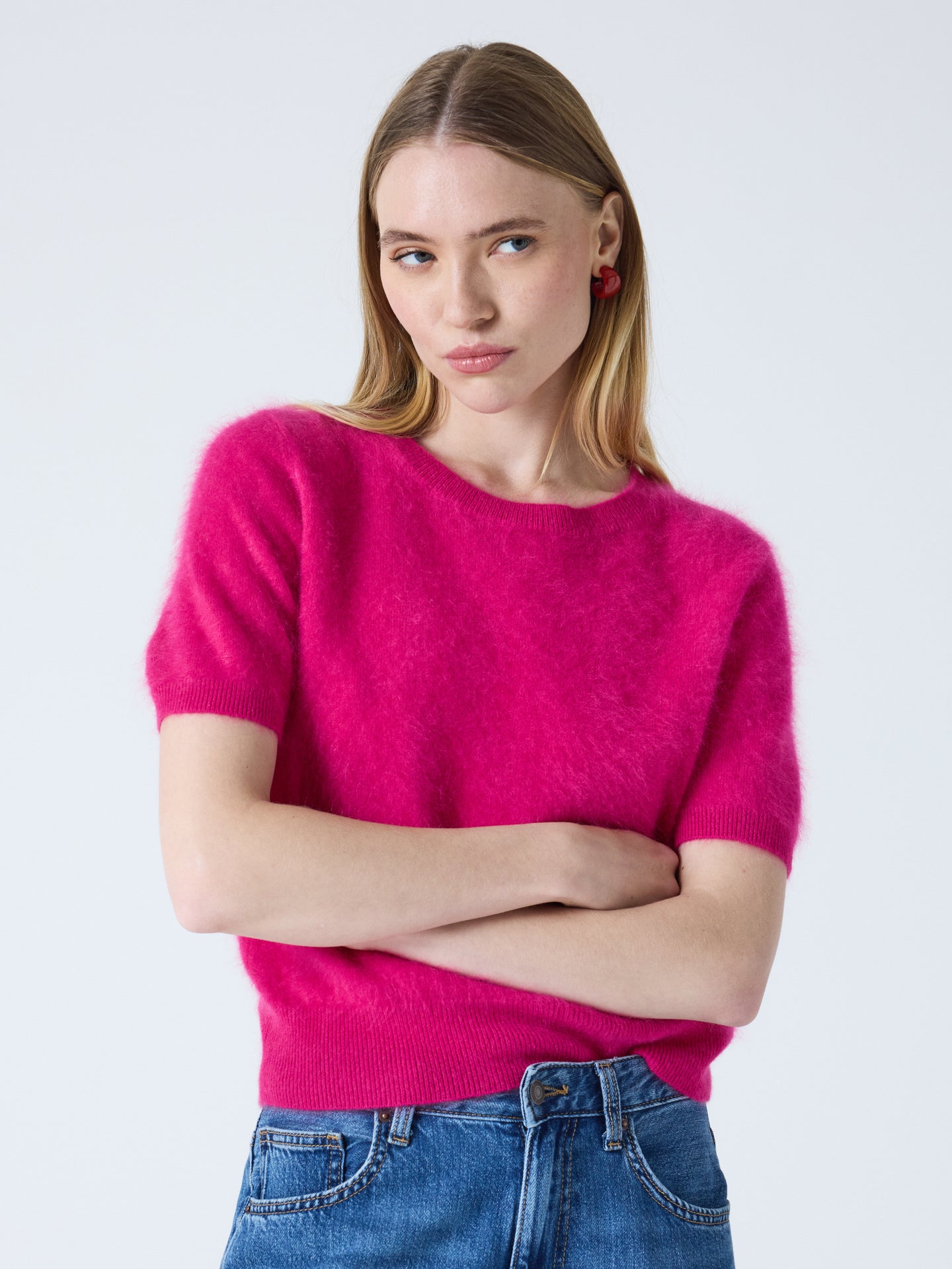 amaya - Pullover aus 100 % gebürstetem Kaschmir - raspberry