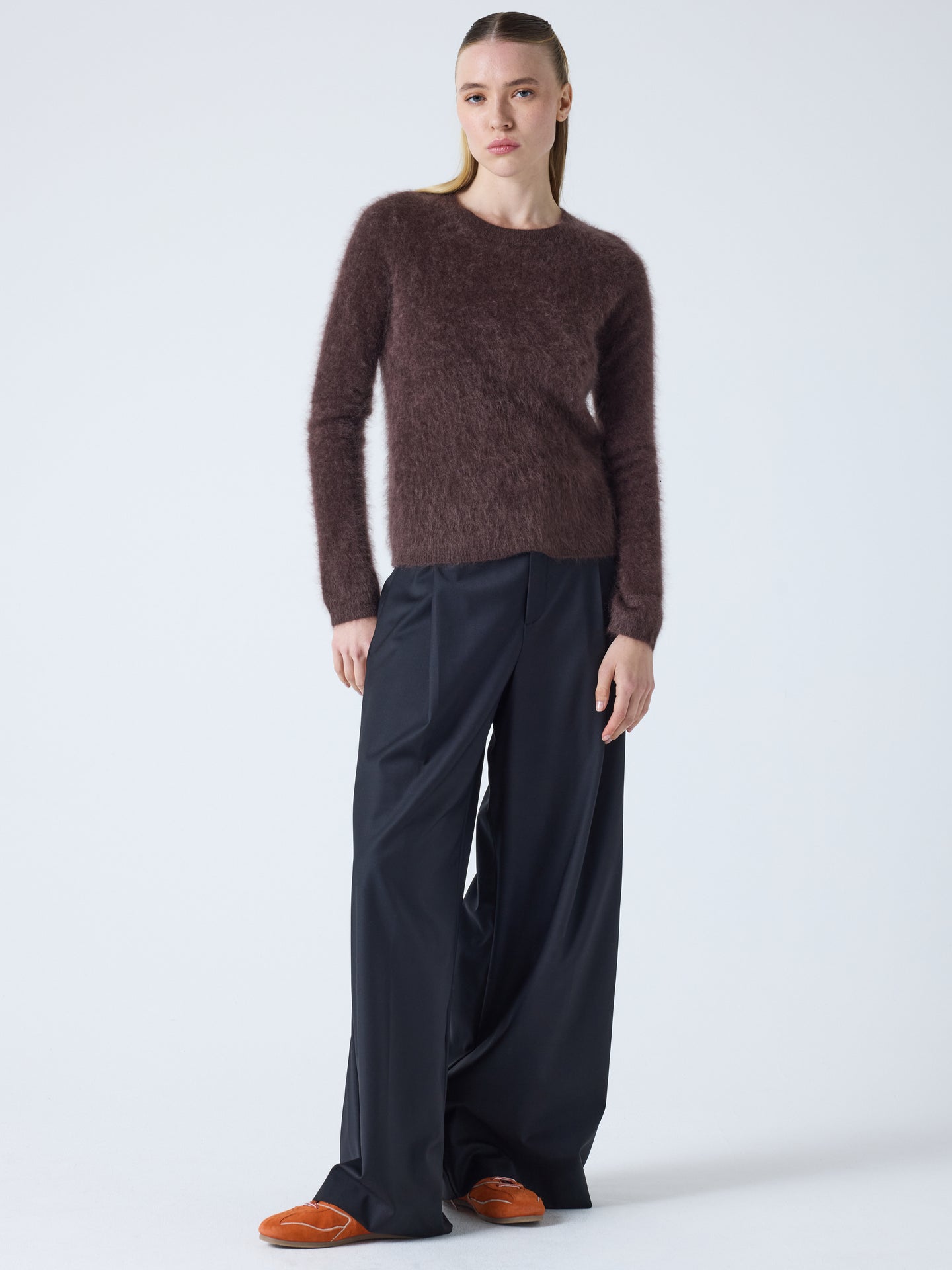 cali - Pull en cachemire brossé - brownie