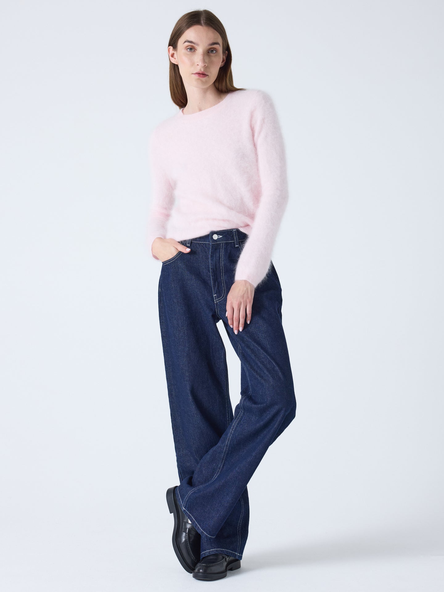 Cali - Pullover aus gebürstetem Kaschmir - ice cream