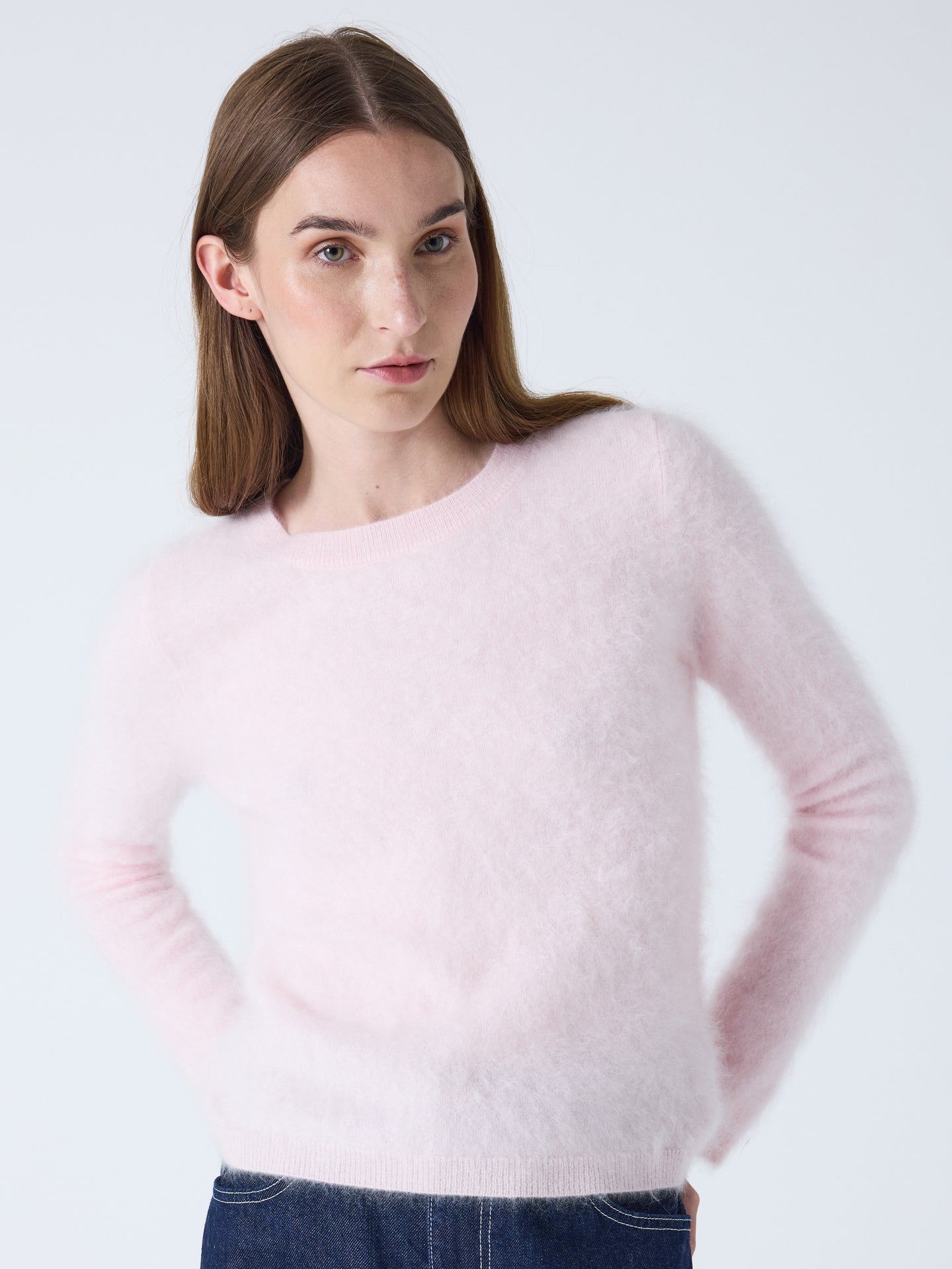 Cali - Pullover aus gebürstetem Kaschmir - ice cream