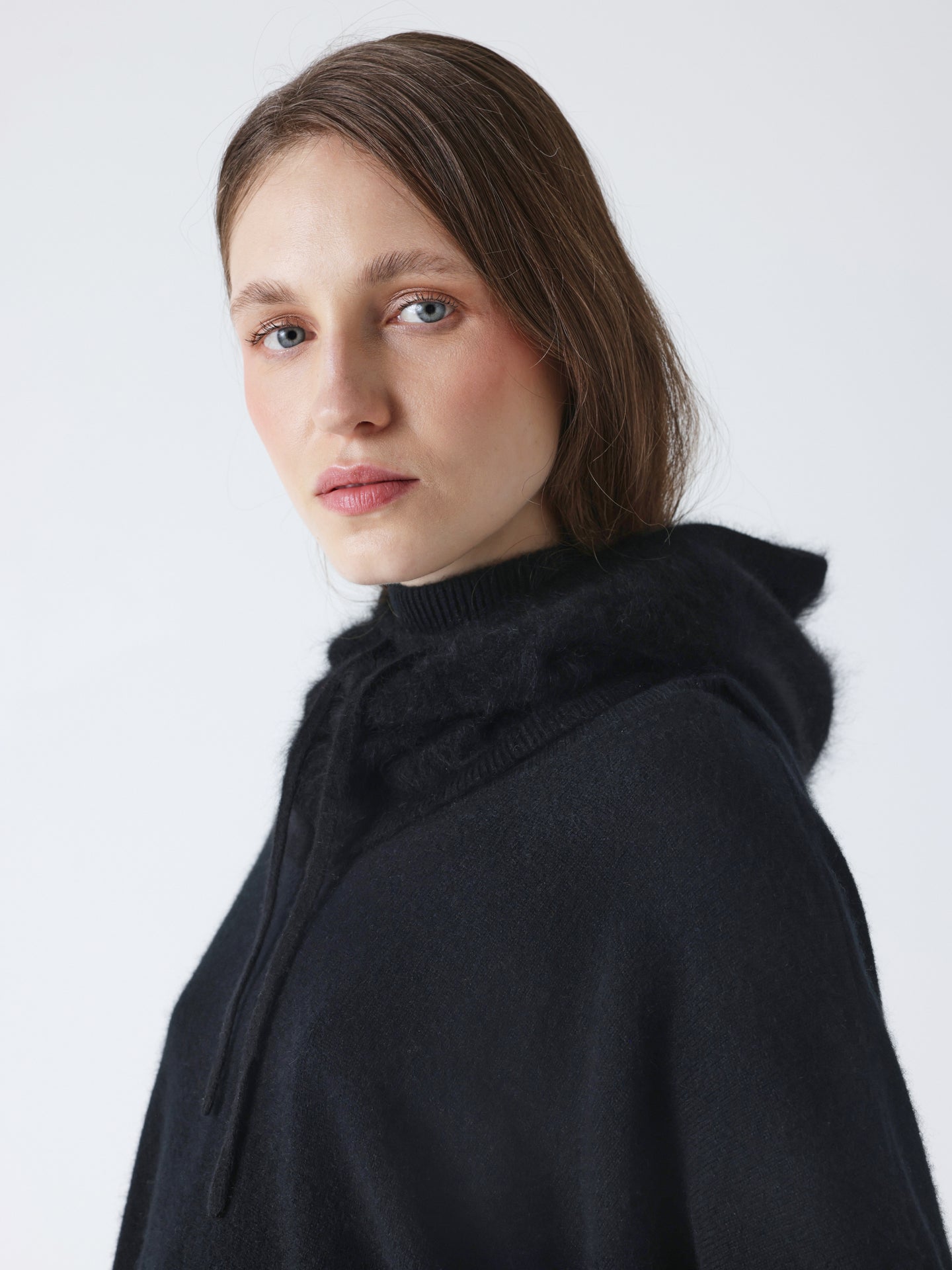 amada - Cagoule cachemire brossé - black