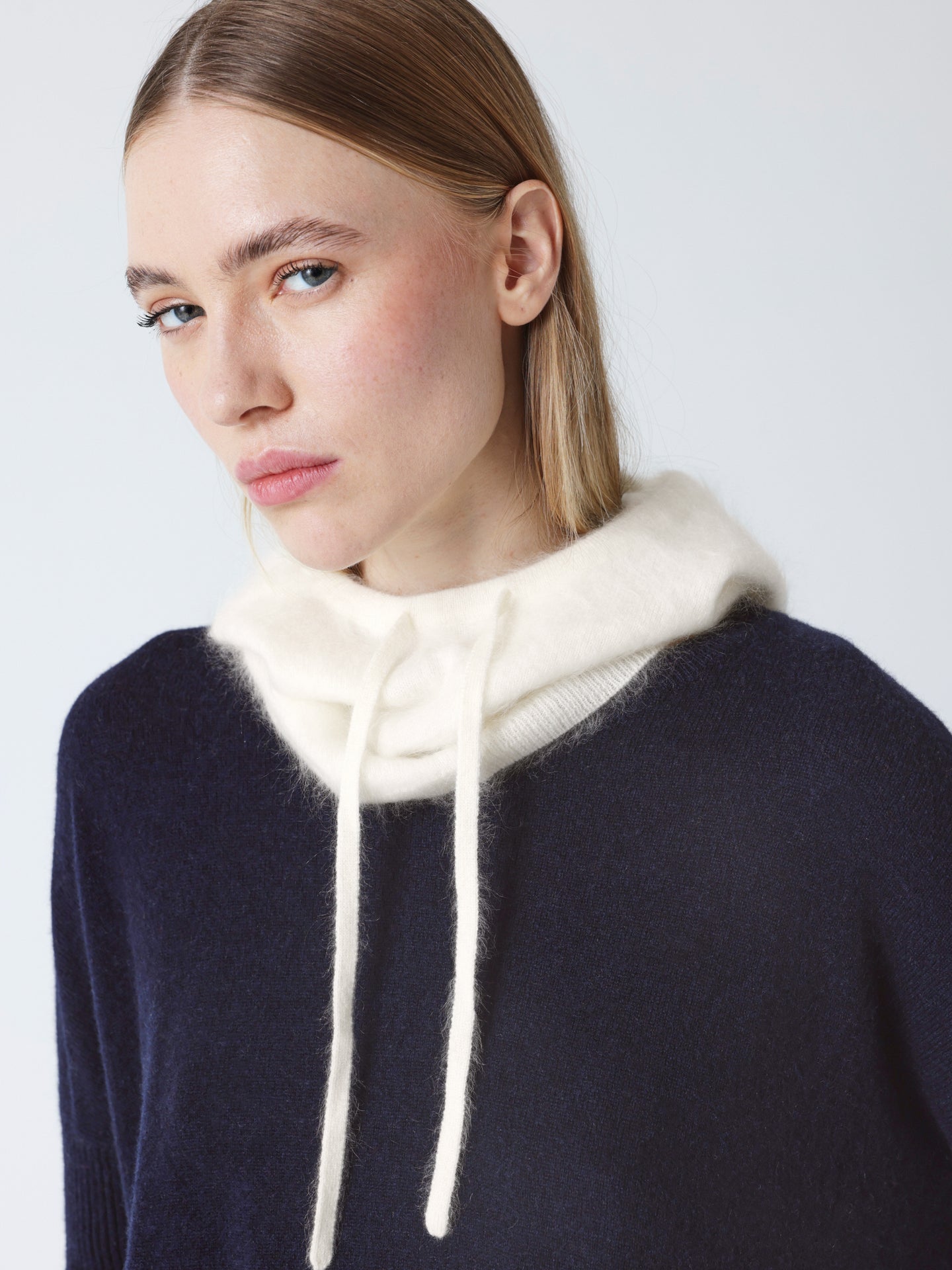 amada - Cagoule cachemire brossé - cream