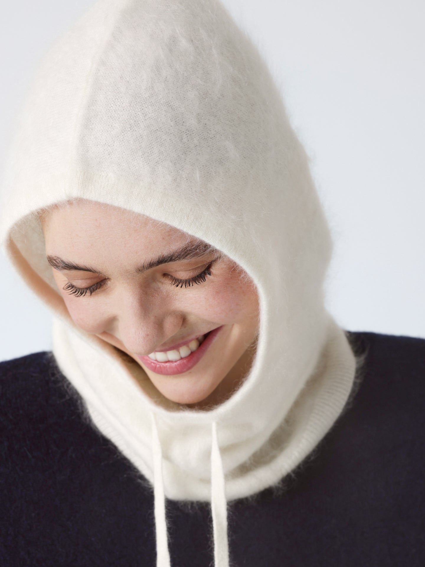 amada - Cagoule cachemire brossé - cream