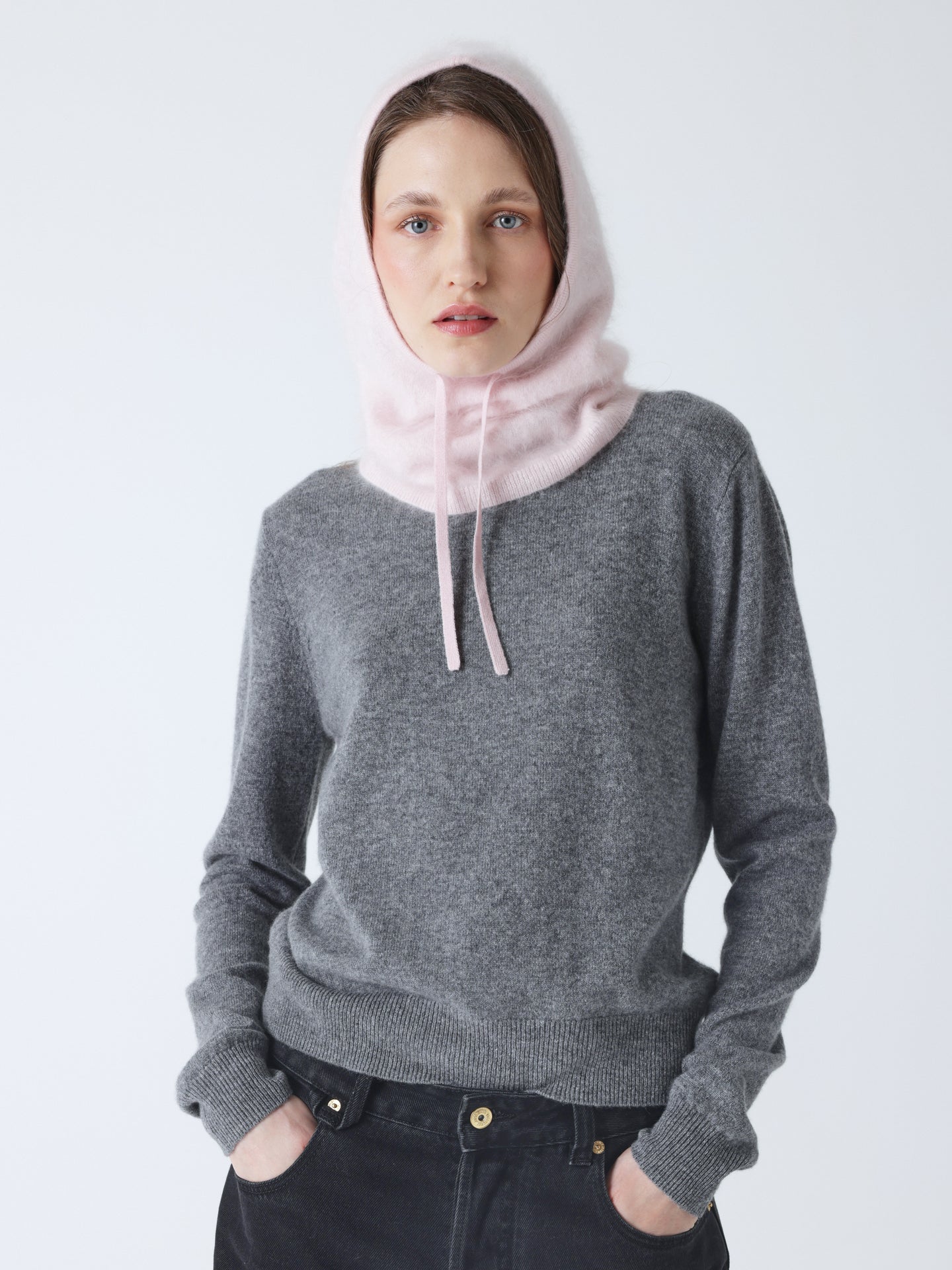 amada - Cagoule cachemire brossé - ice cream