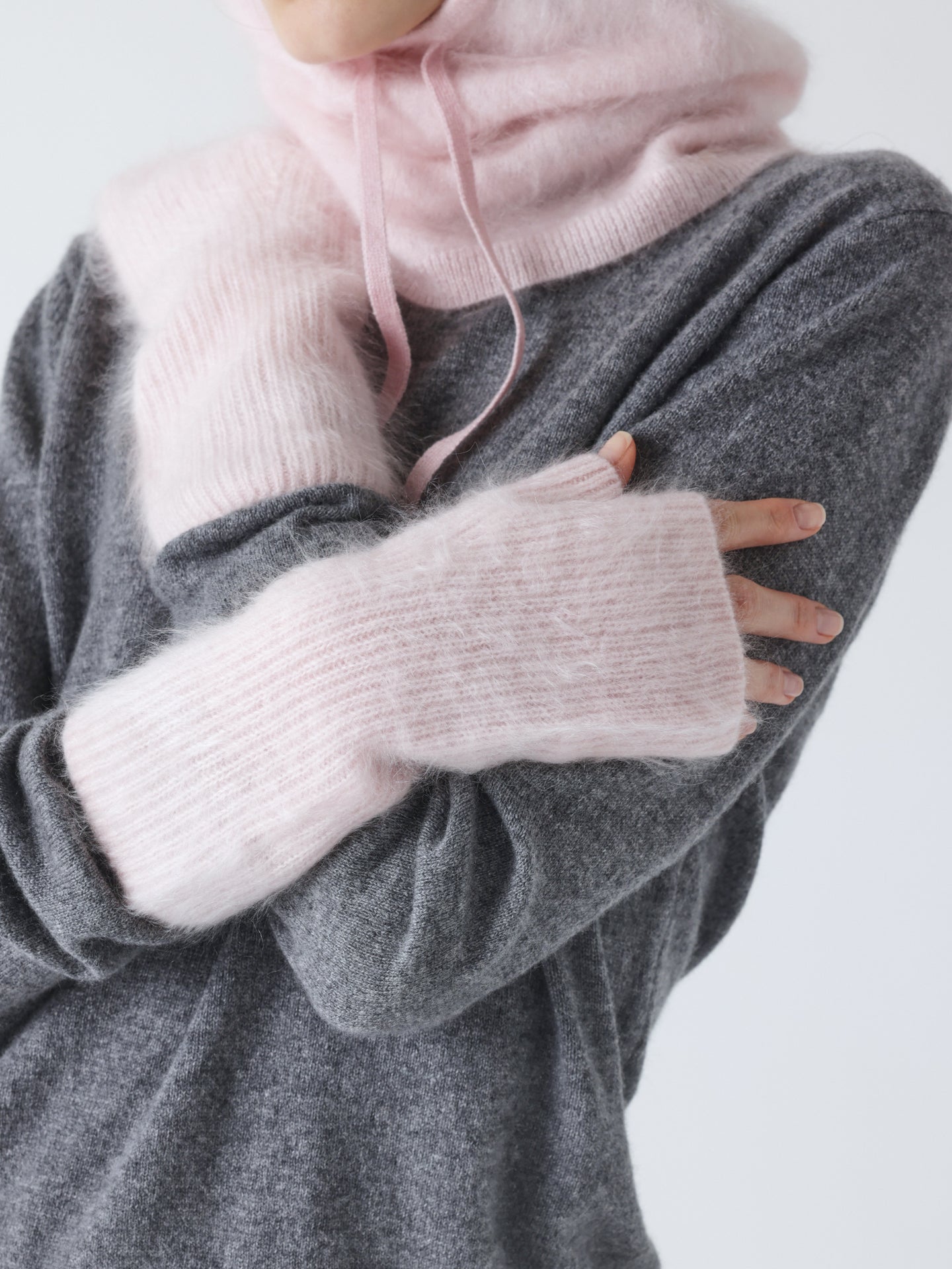 karolina - Mitaines cachemire brossé - ice cream