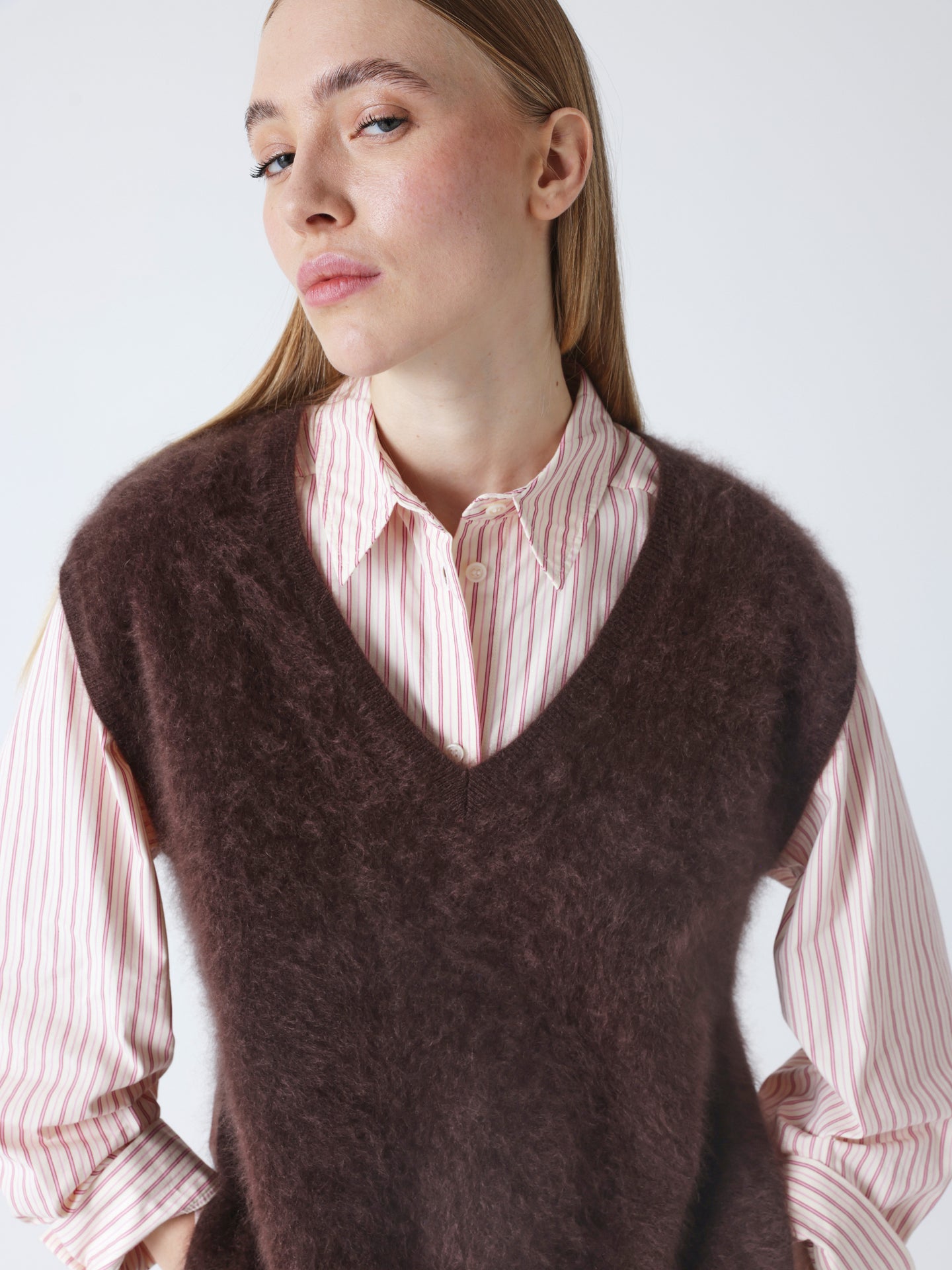 miriam - Pull en cachemire brossé - brownie