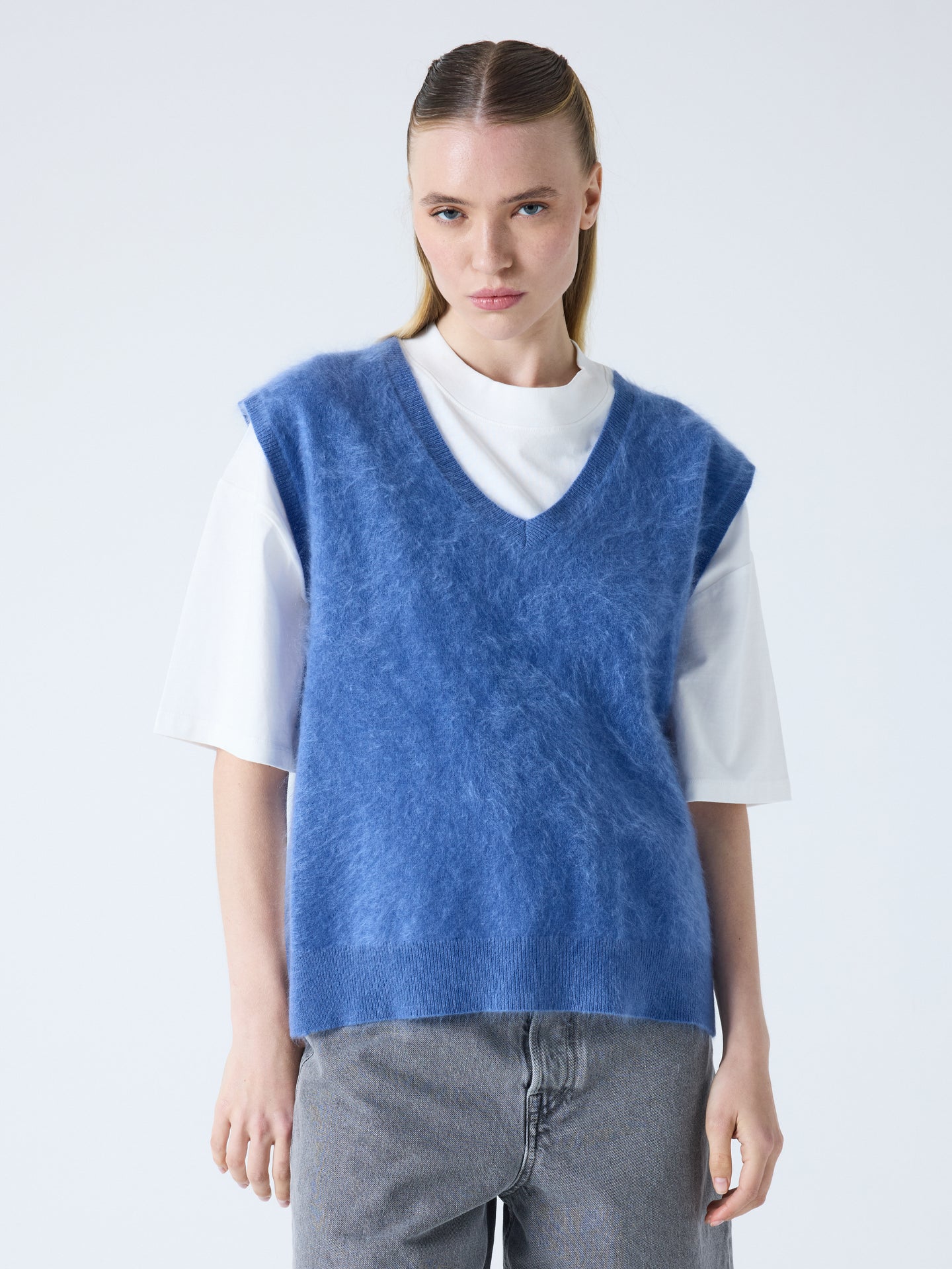 miriam - Pull en cachemire brossé - denim