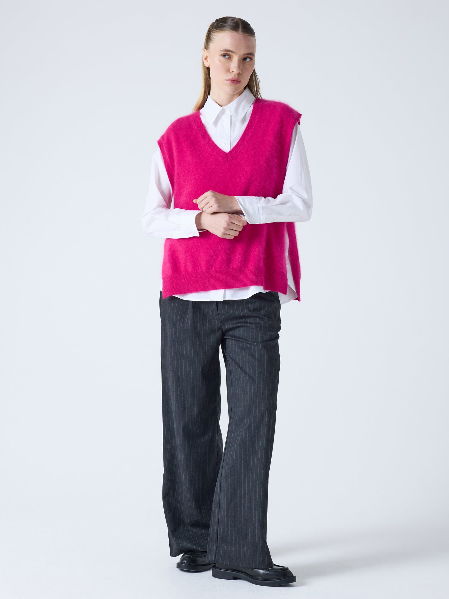 Miriam - Pullover aus gebürstetem Kaschmir - raspberry