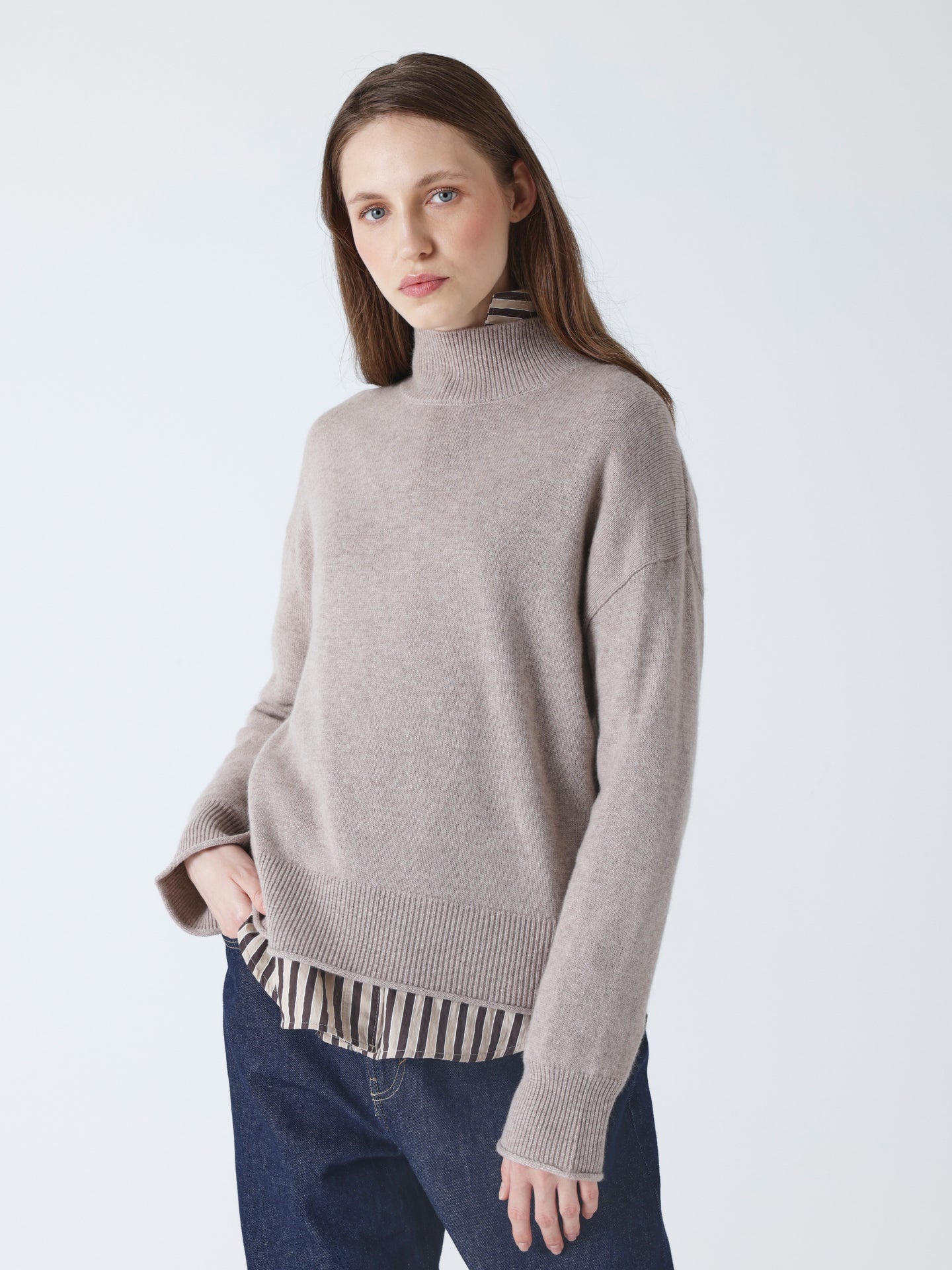 Zola - Wool and cashmere sweater - light heather beige