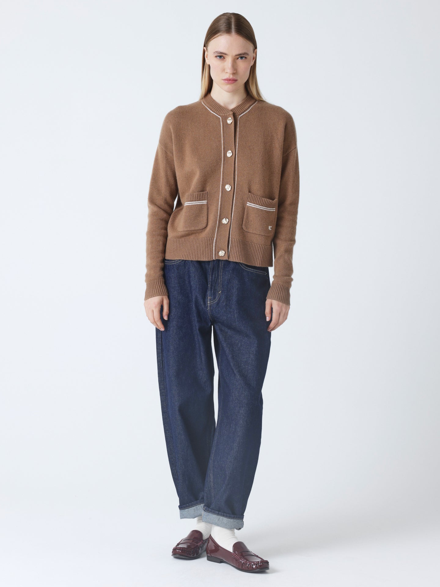 Luana - Wool and cashmere bomber jacket - camel