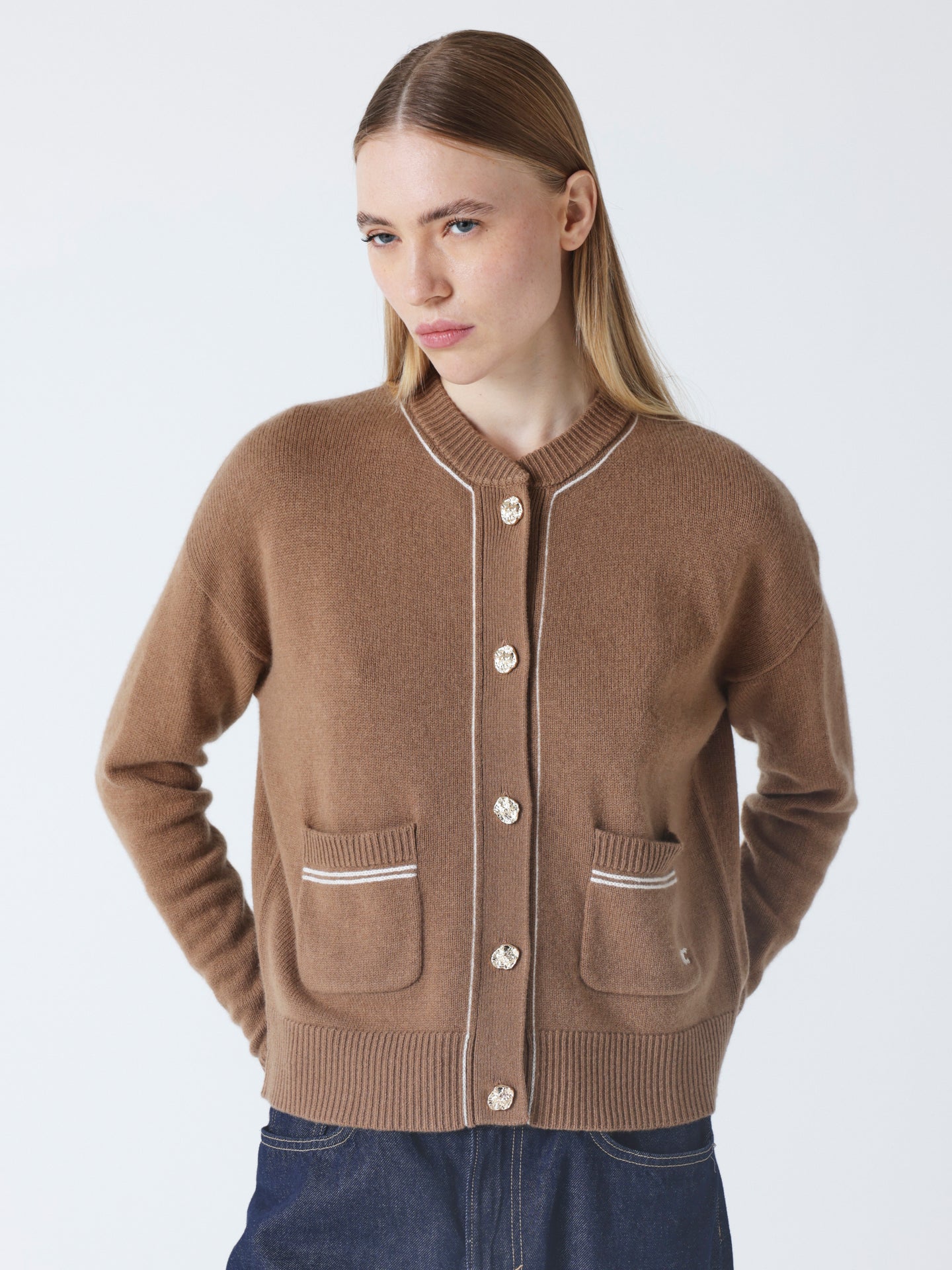 Luana - Wool and cashmere bomber jacket - camel