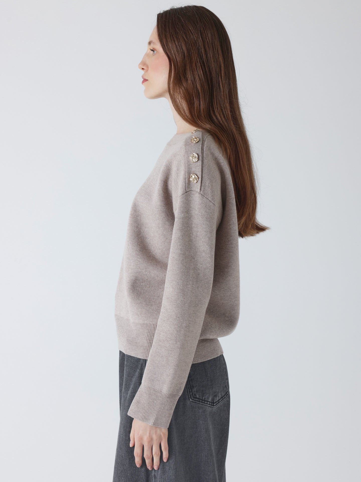 Sienna - Boat neck sweater - nut