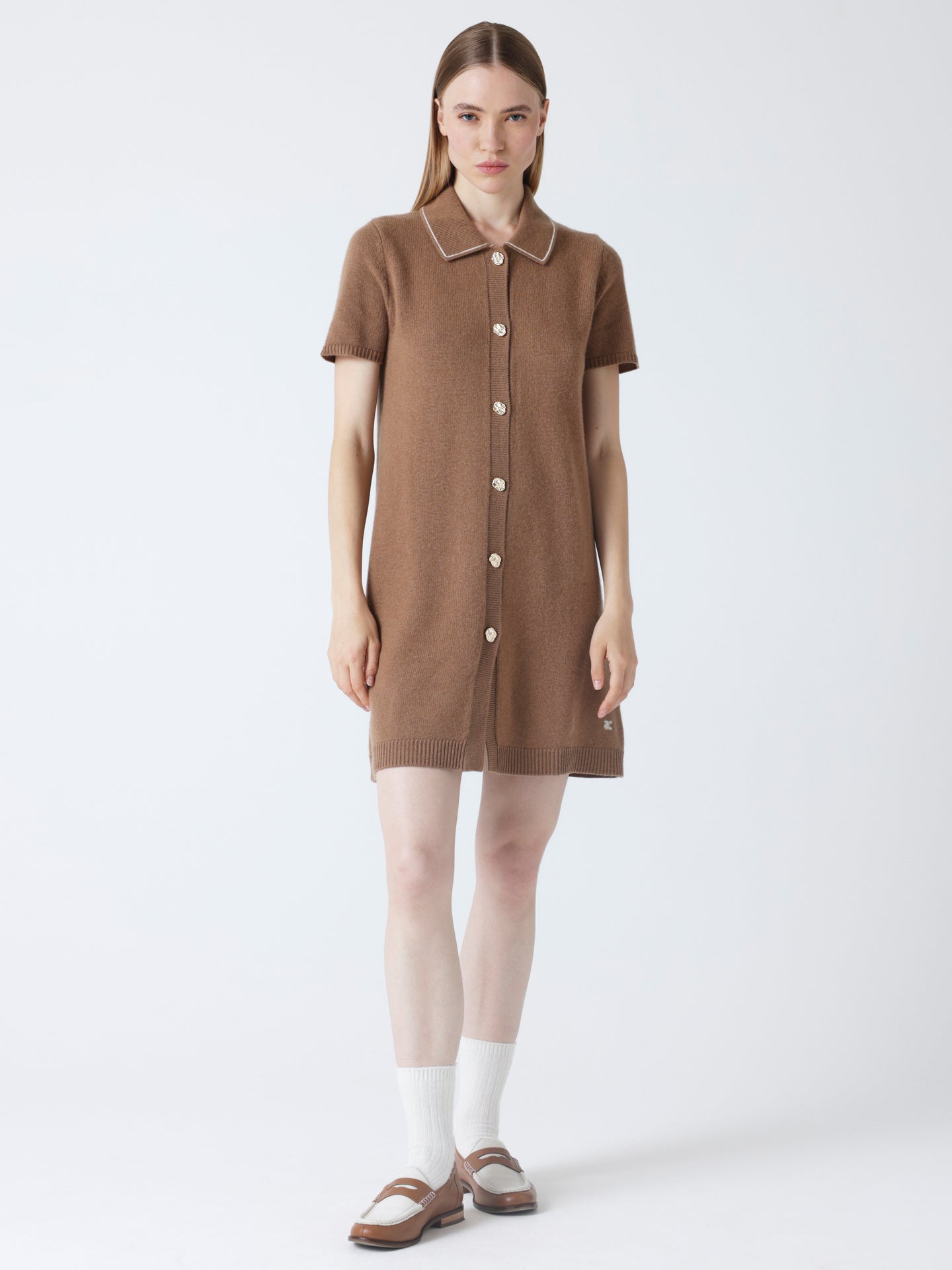 Marika - Polokleid aus Wolle und Kaschmir - camel