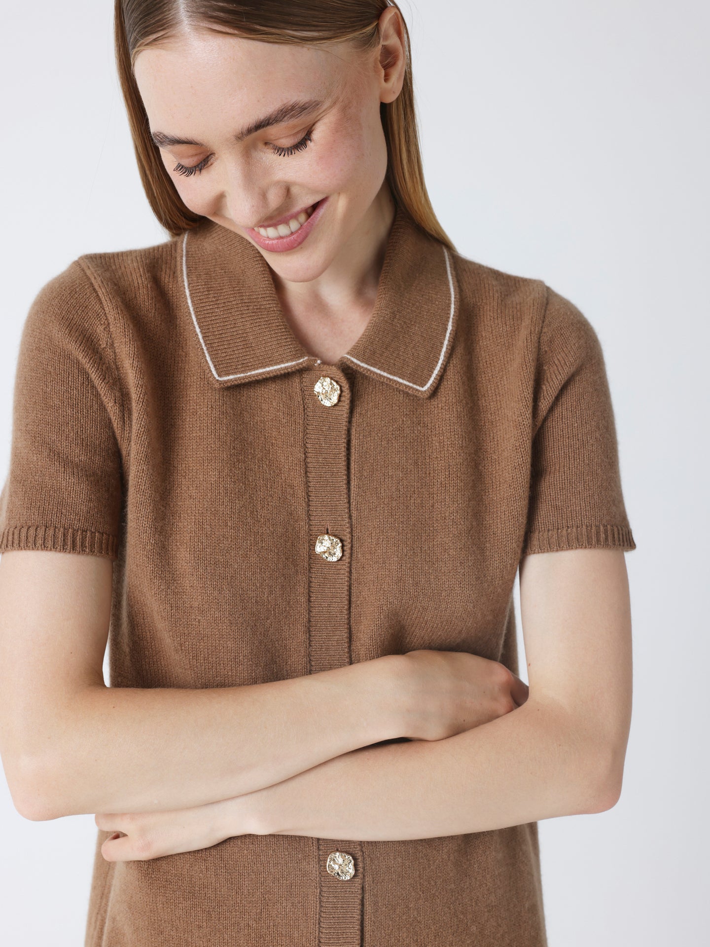 Marika - Polokleid aus Wolle und Kaschmir - camel