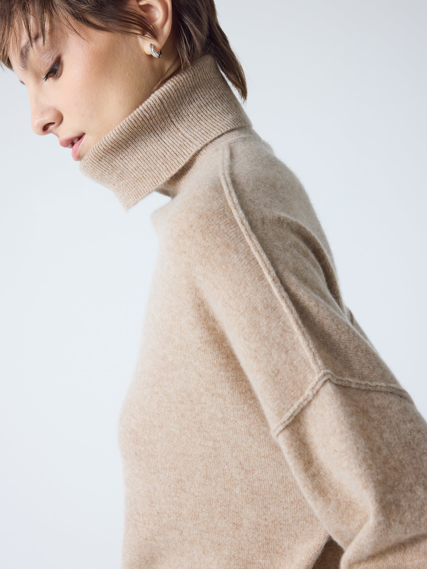 owen - Pull col roulé 100% cachemire - chestnut