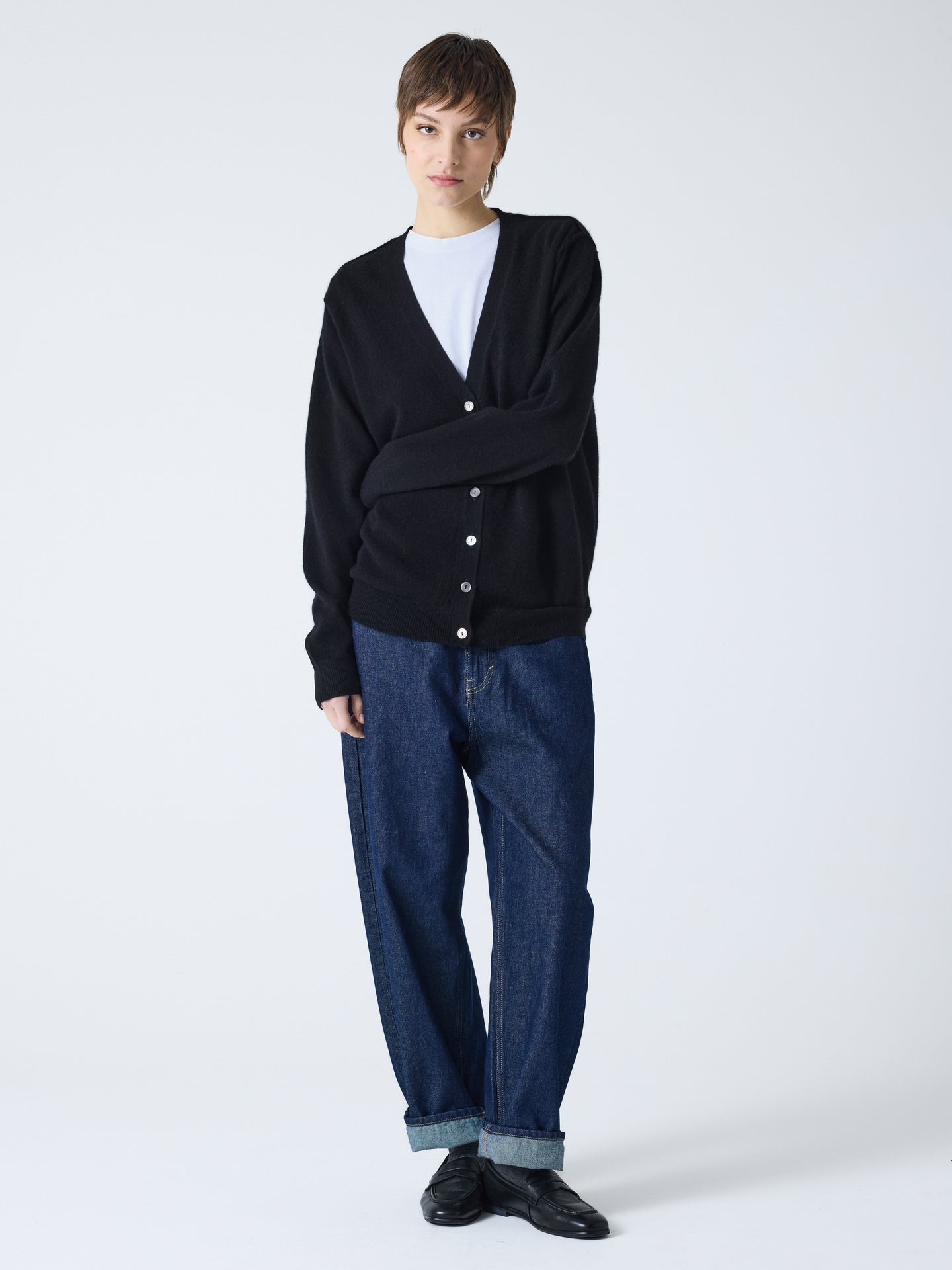 wyatt - Gilet 100% cachemire - black