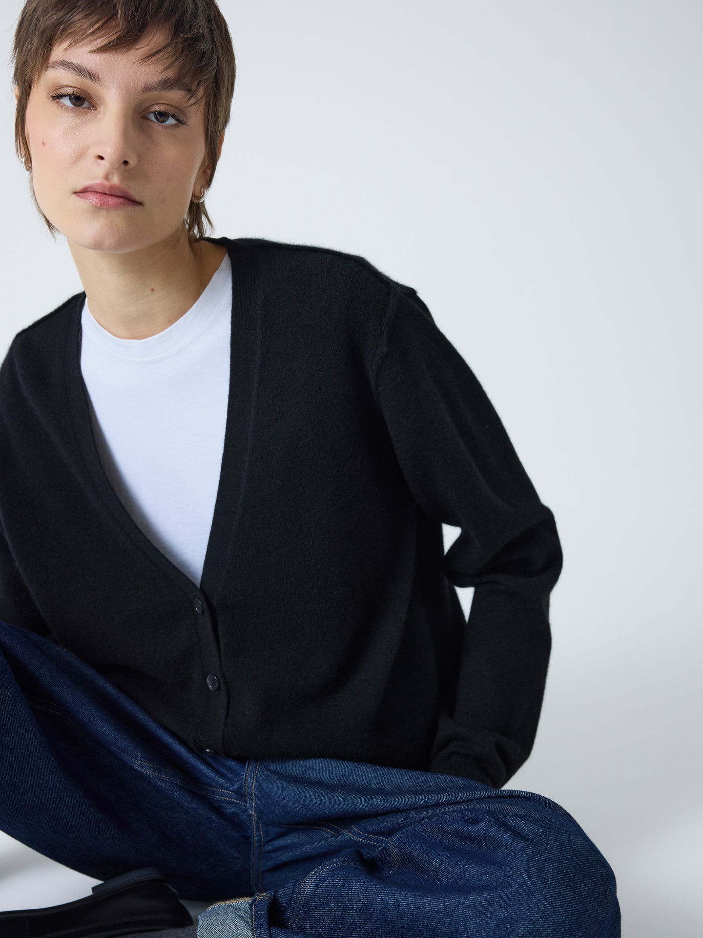 wyatt - Gilet 100% cachemire - black