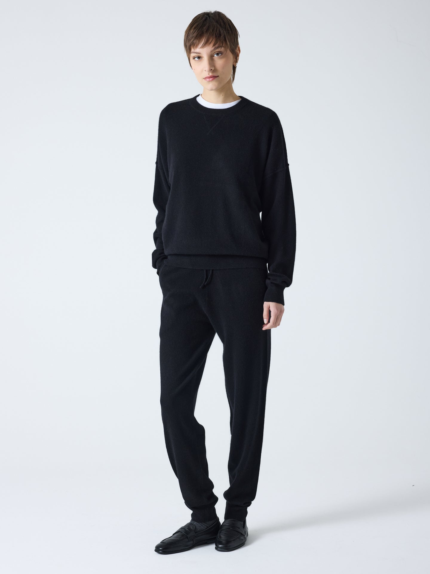 andrew - Jogging 100% cachemire - black