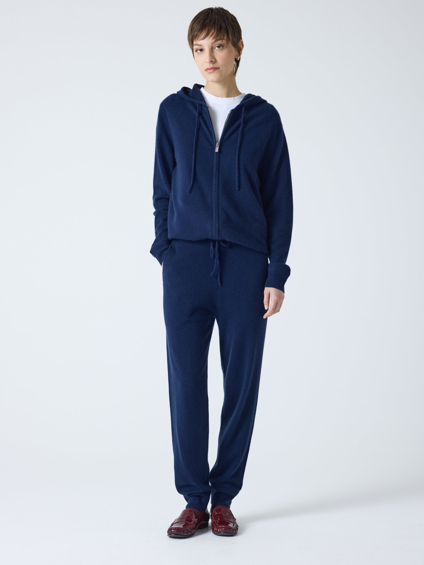 andrew - Jogging 100% cachemire - navy