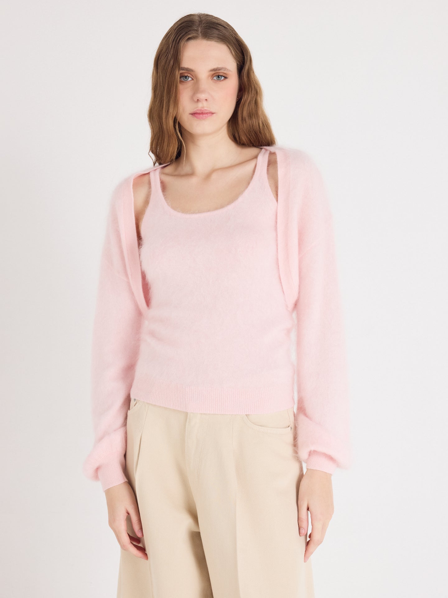 twinset billie - cachemire brossé - ice cream