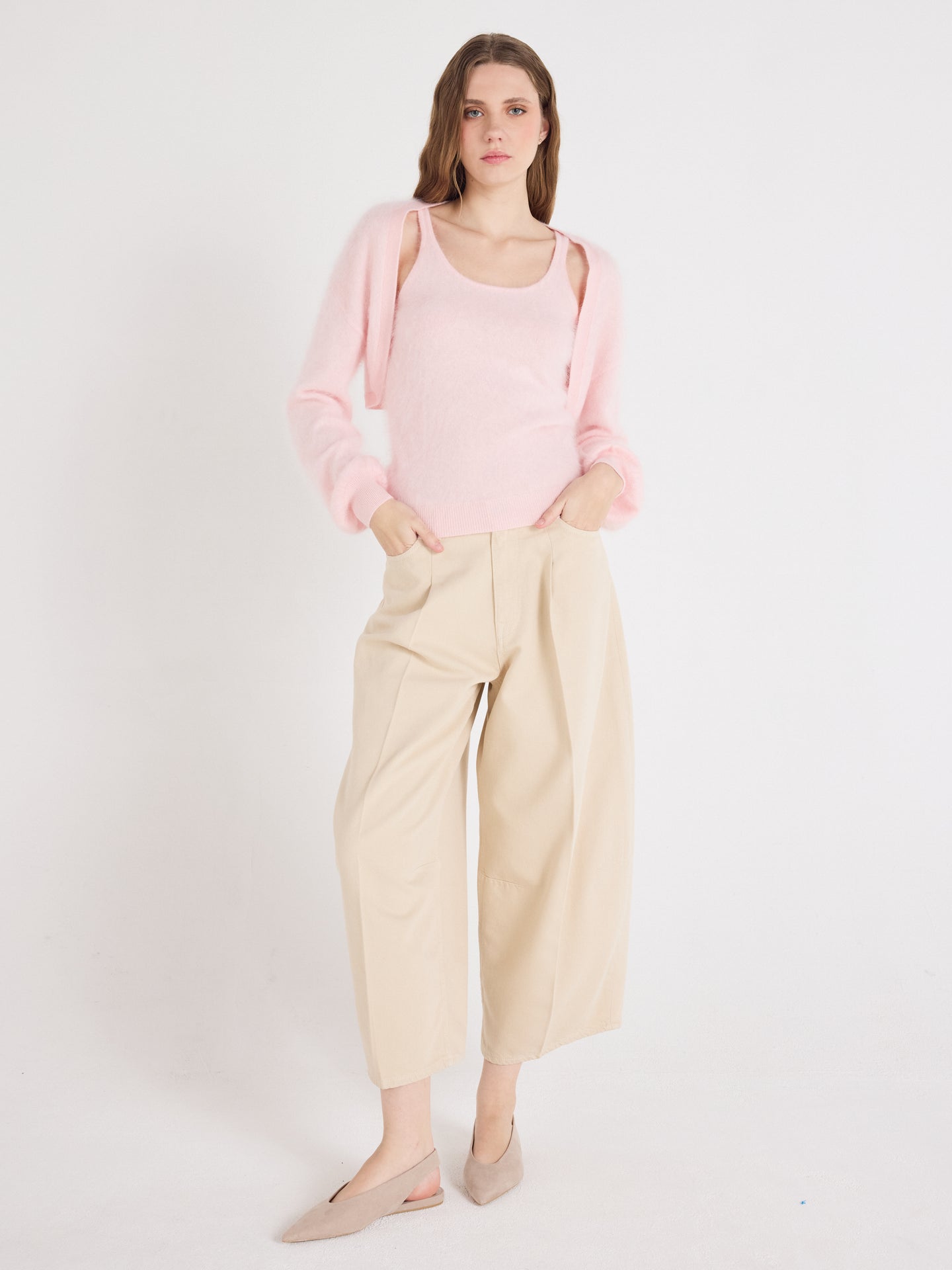 twinset billie - cachemire brossé - ice cream