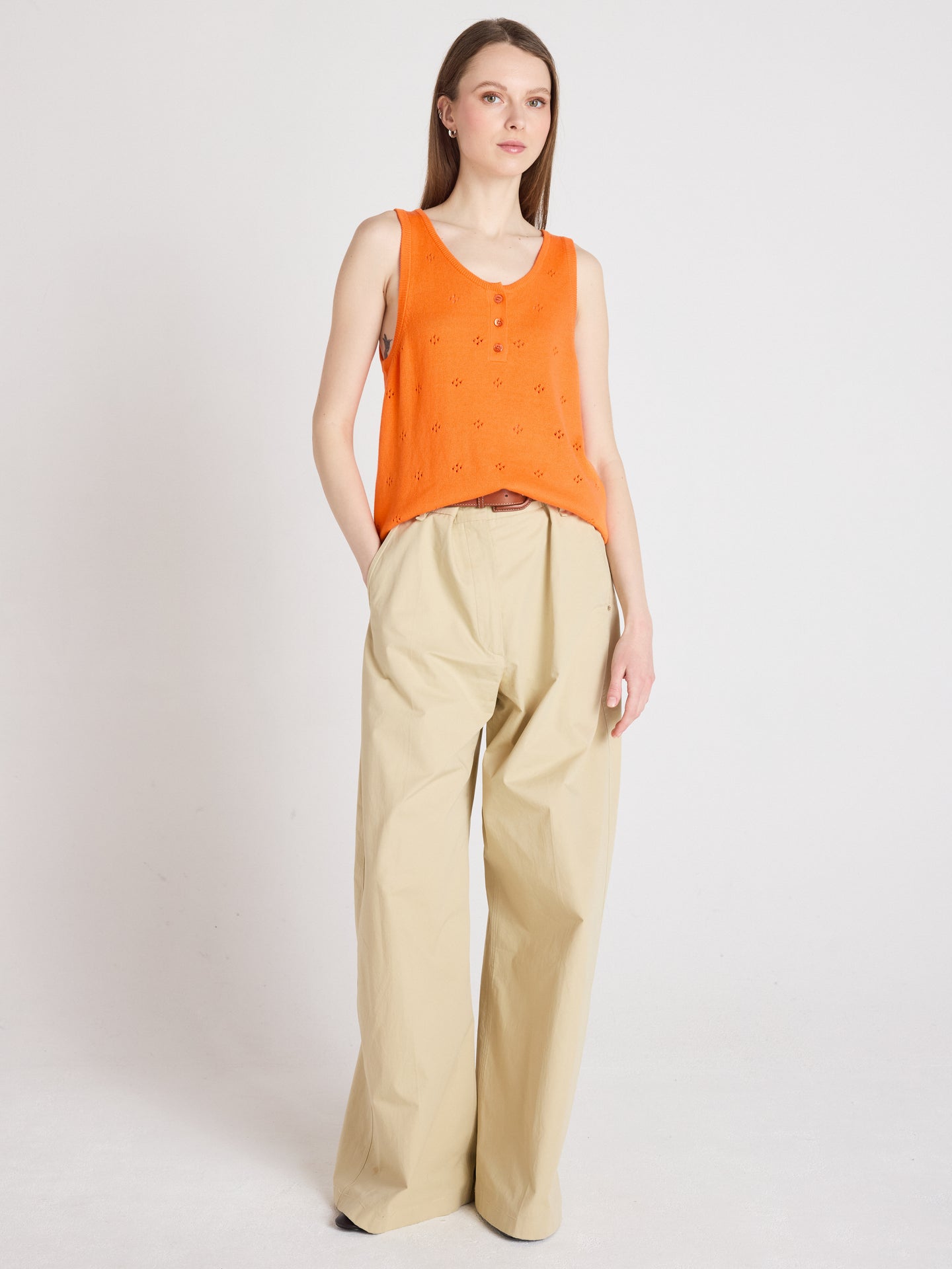 penelope - Débardeur coton cachemire - clementine