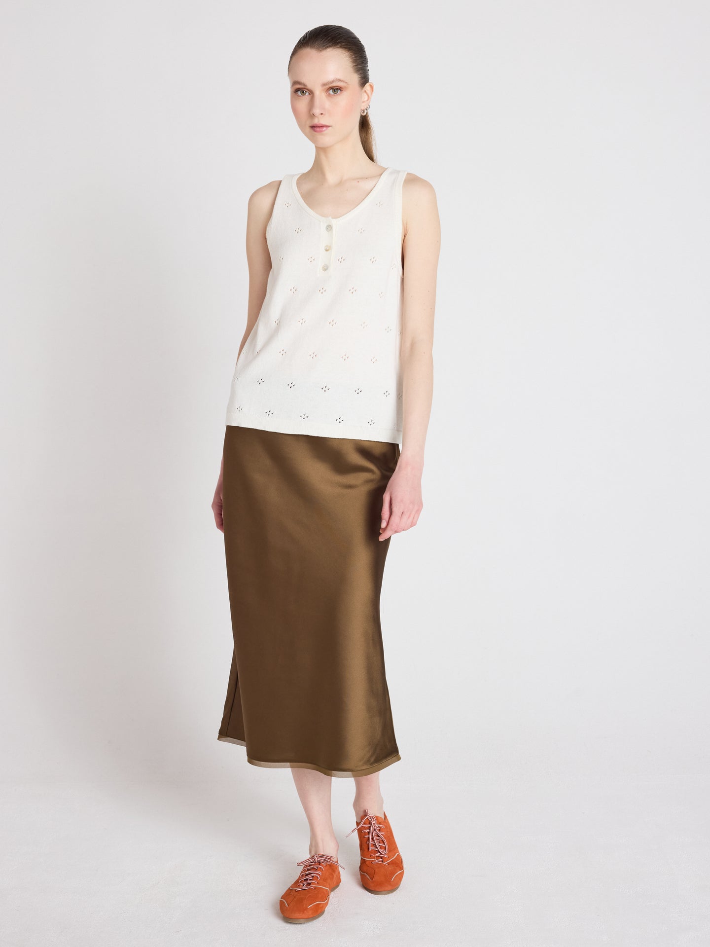 penelope - Débardeur coton cachemire - cream