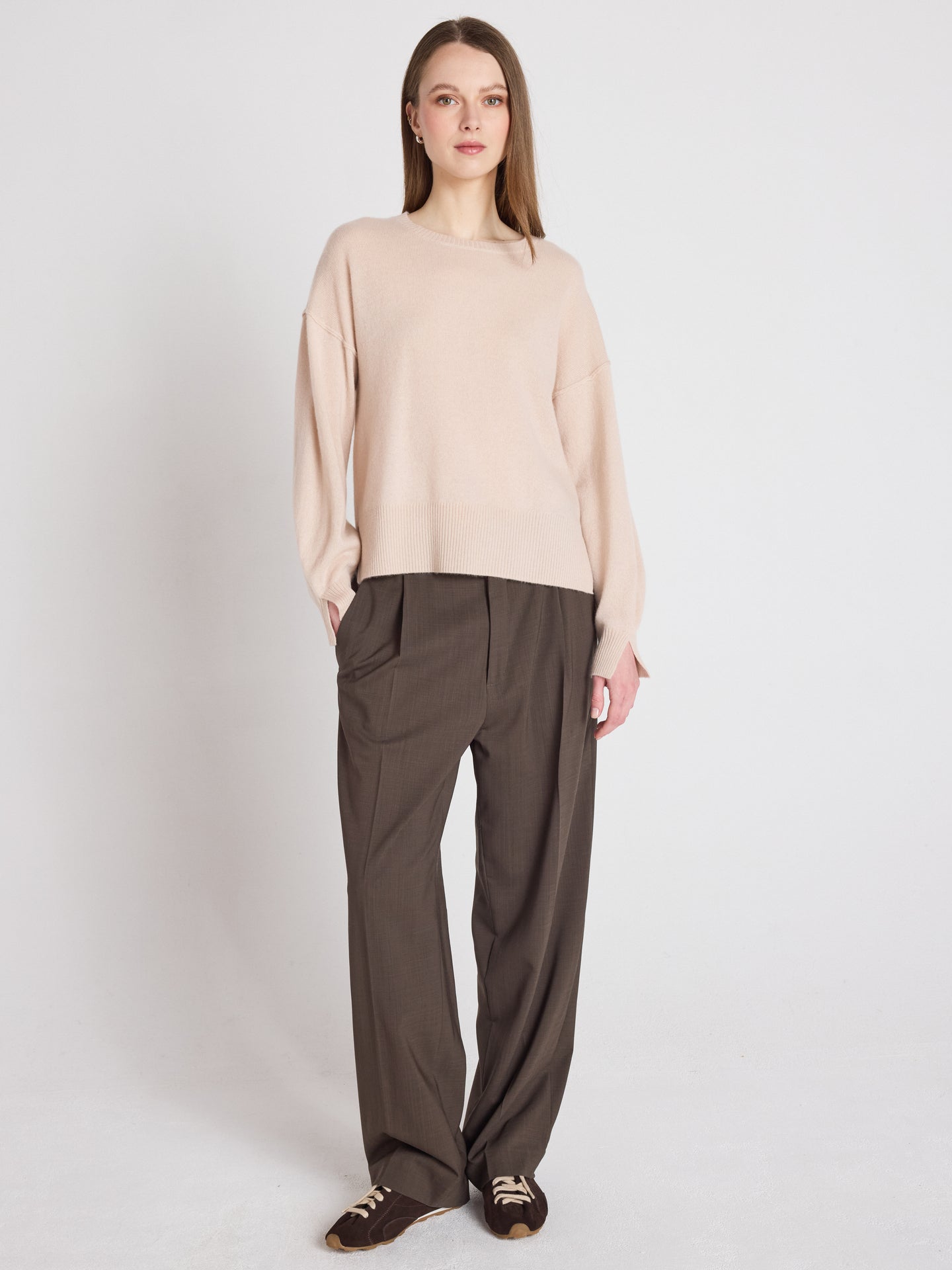 caterina - Kaschmirpullover mit Rundhalsausschnitt - shell