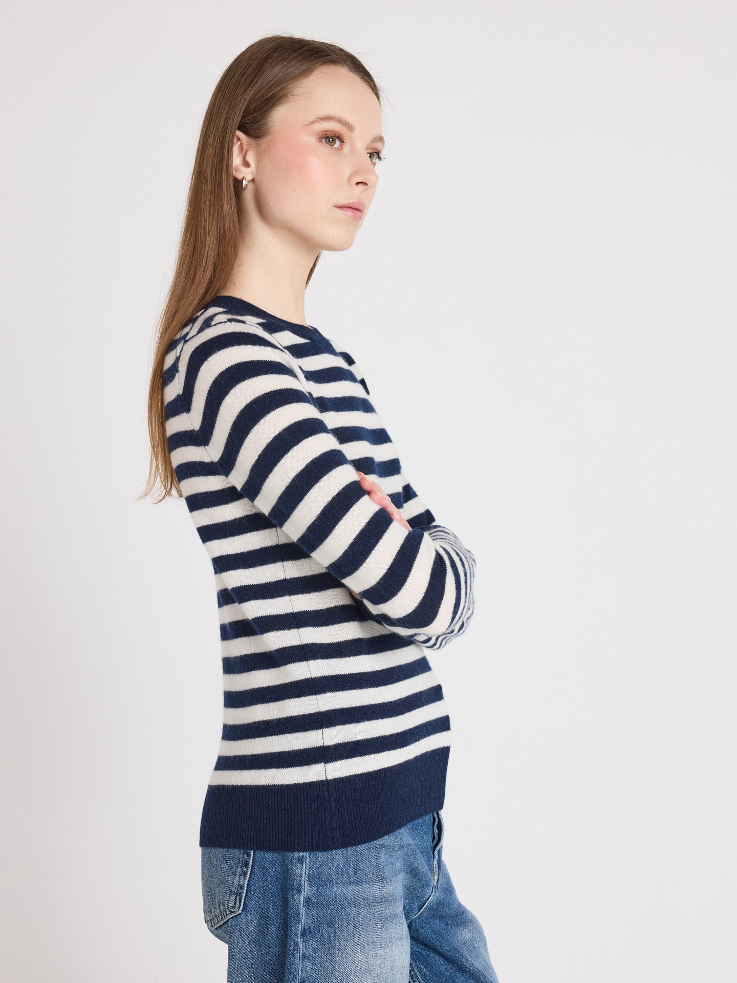 pull marinière marge - cachemire - navy