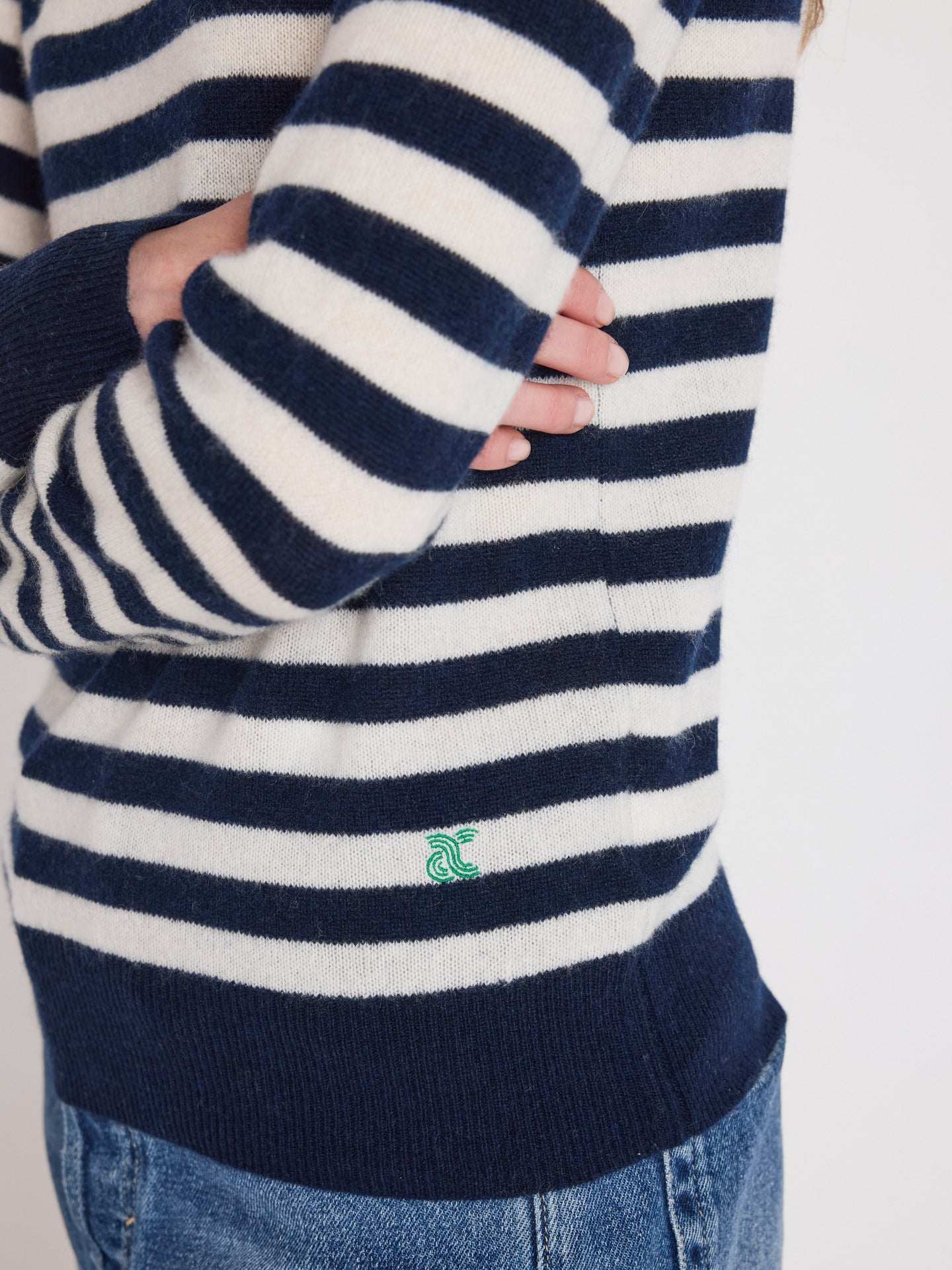 pull marinière marge - cachemire - navy