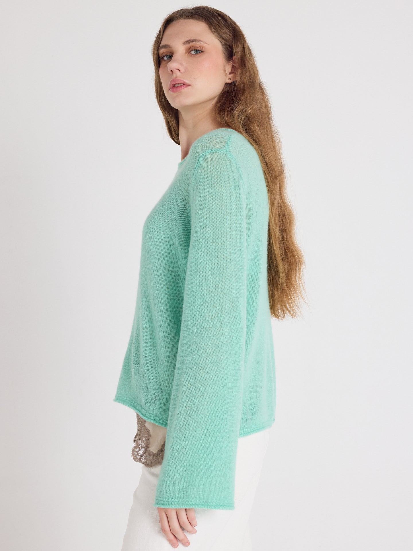 pull maggie - cachemire léger - cactus