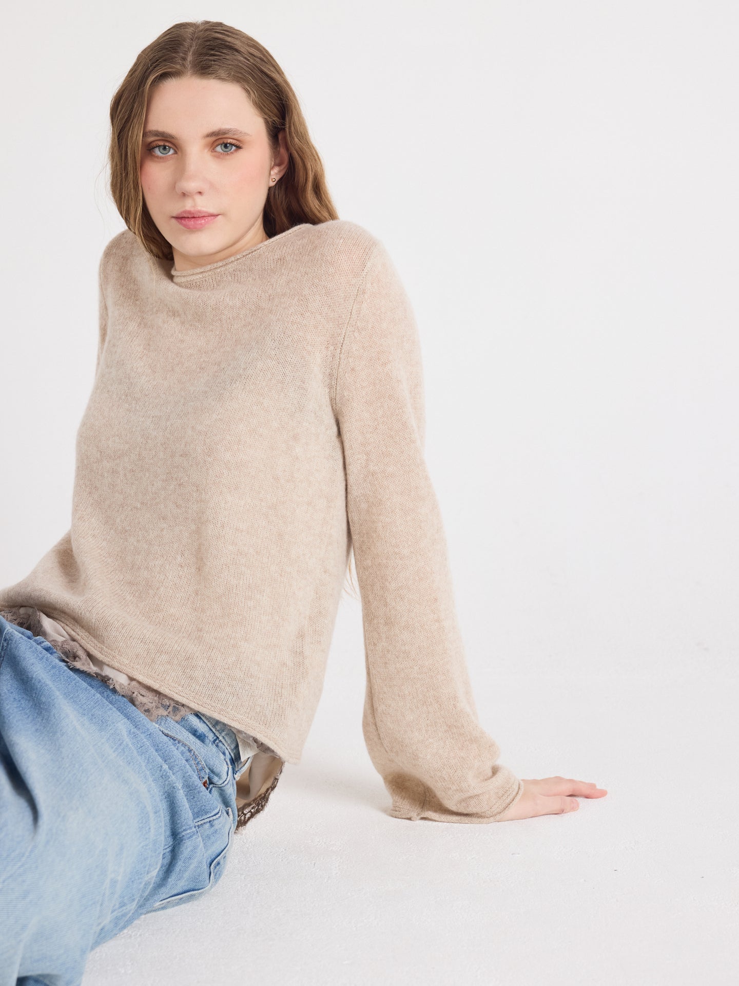 maggie - Pull cachemire - oatmeal