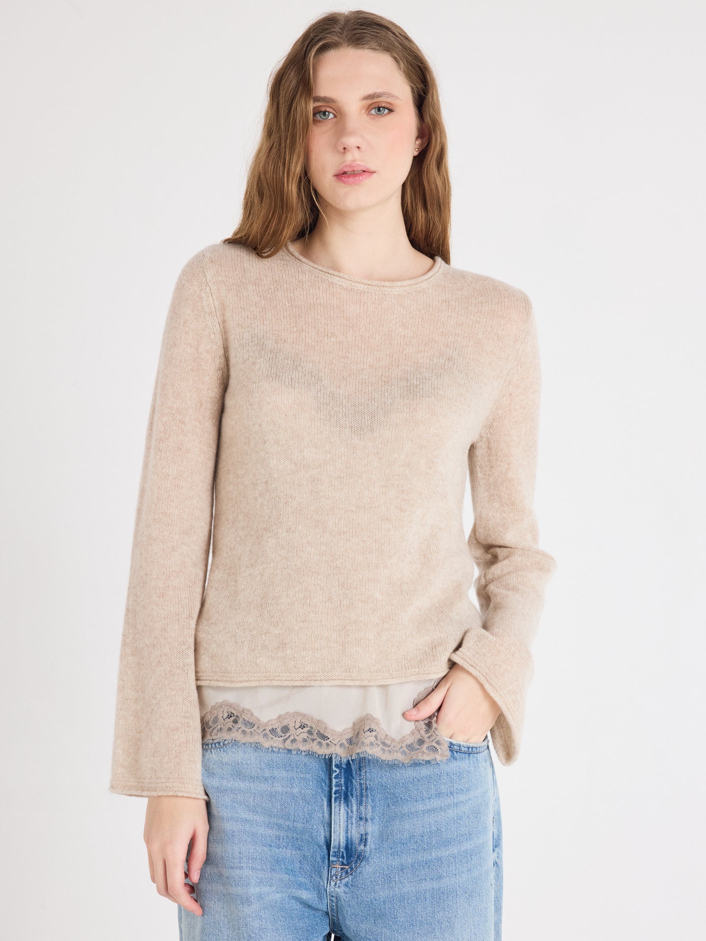 maggie - Pull cachemire - oatmeal