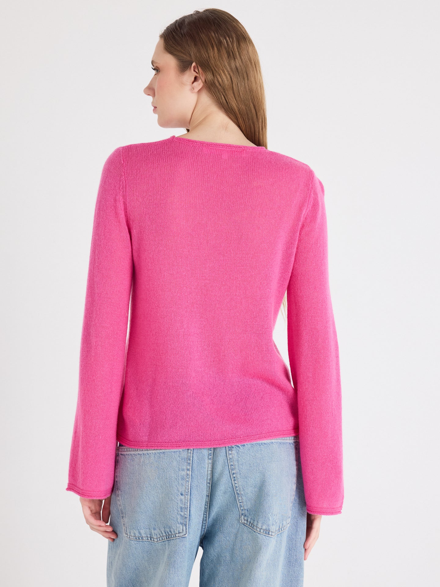 pull maggie - cachemire léger - pink orchid