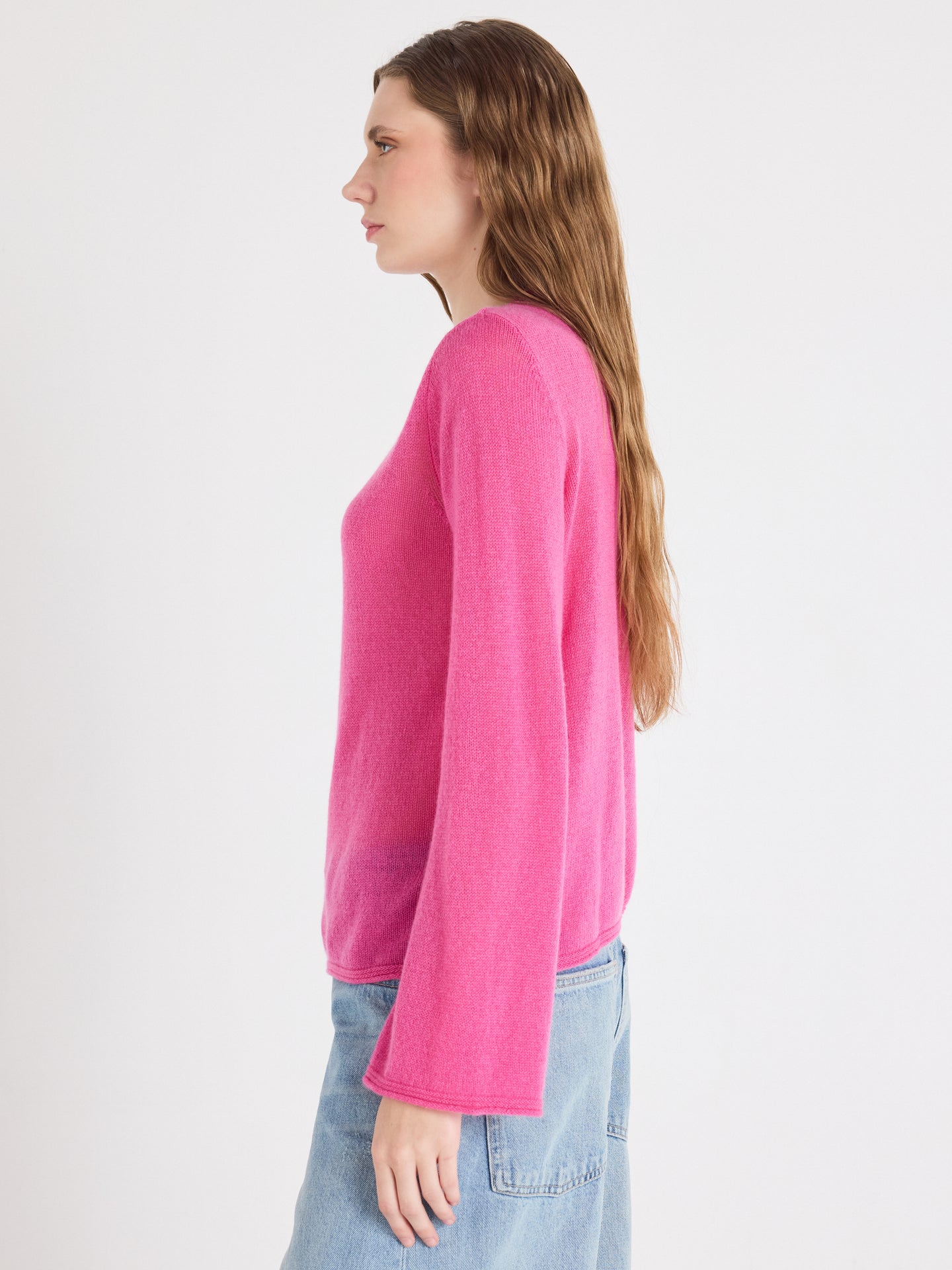 pull maggie - cachemire léger - pink orchid