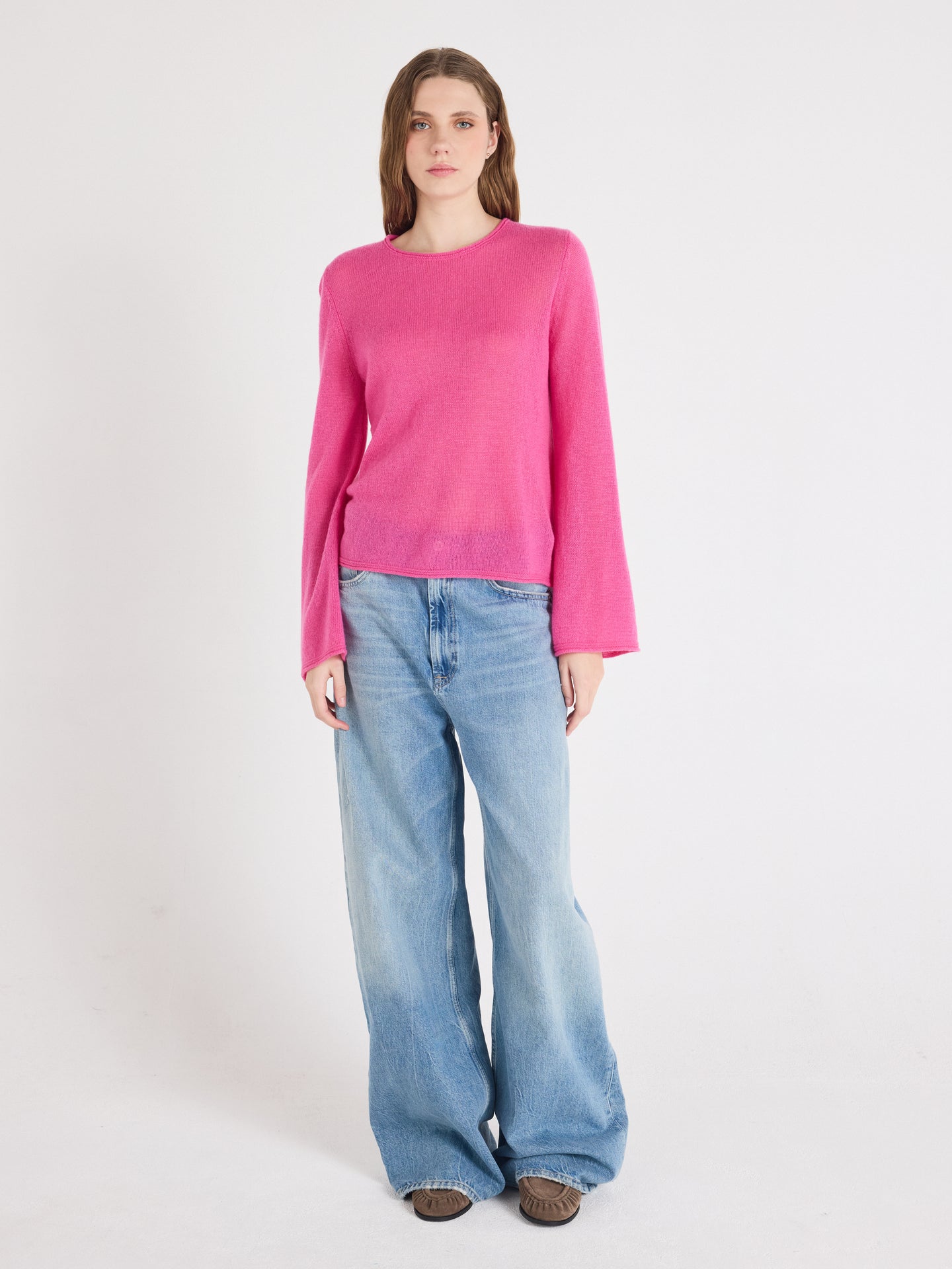 pull maggie - cachemire léger - pink orchid