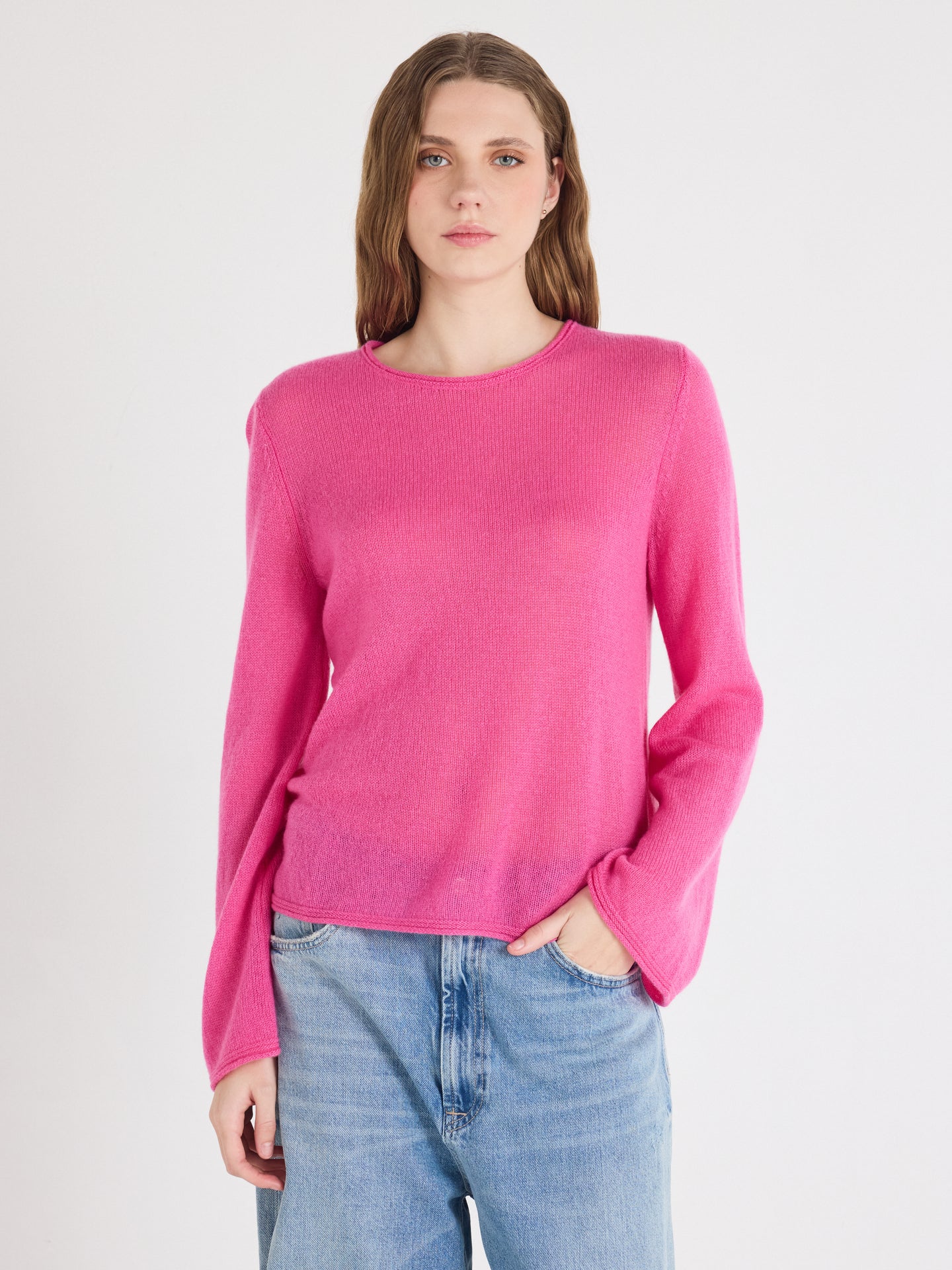 pull maggie - cachemire léger - pink orchid