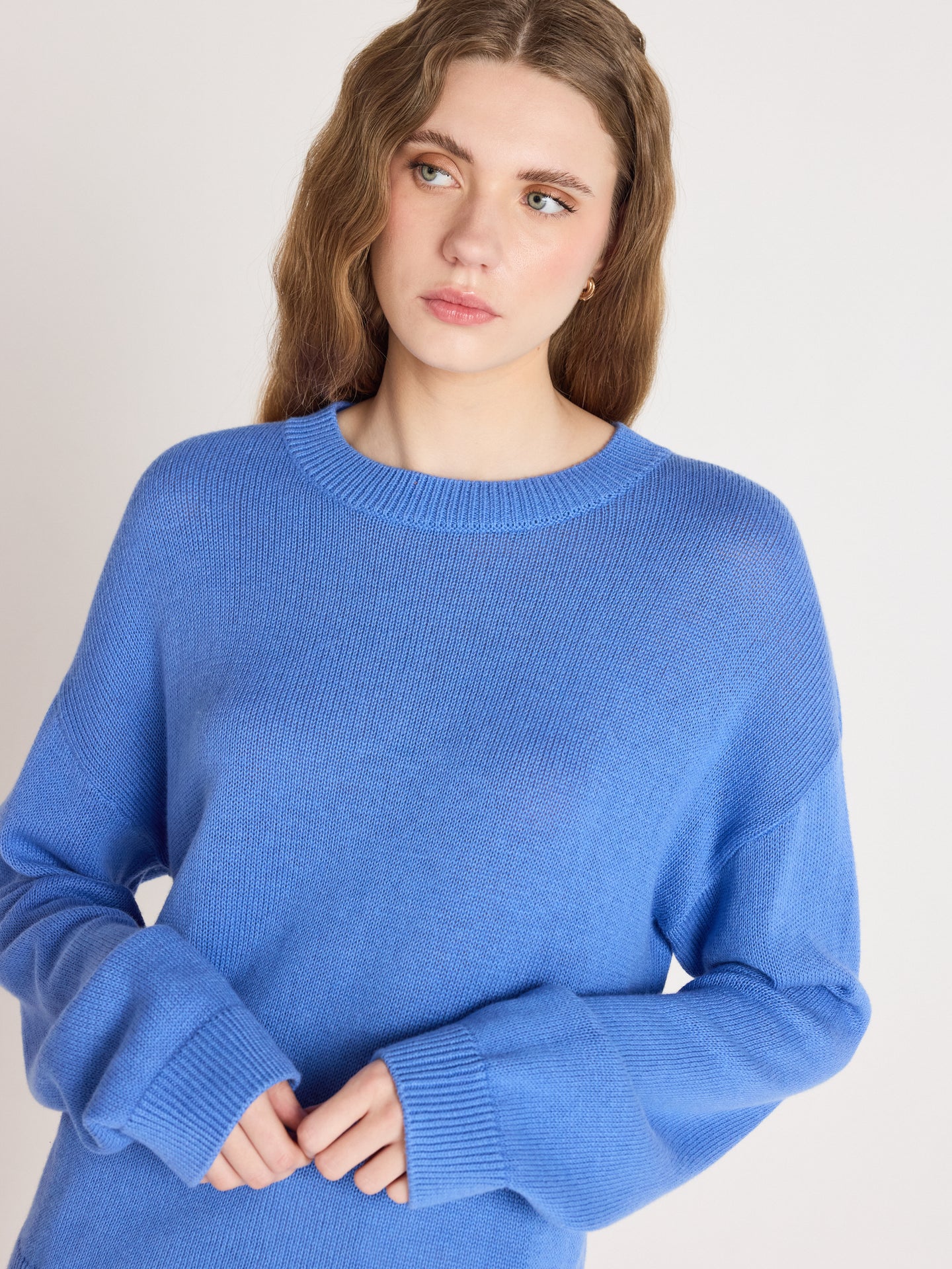 pull avery - coton cachemire - baby blue