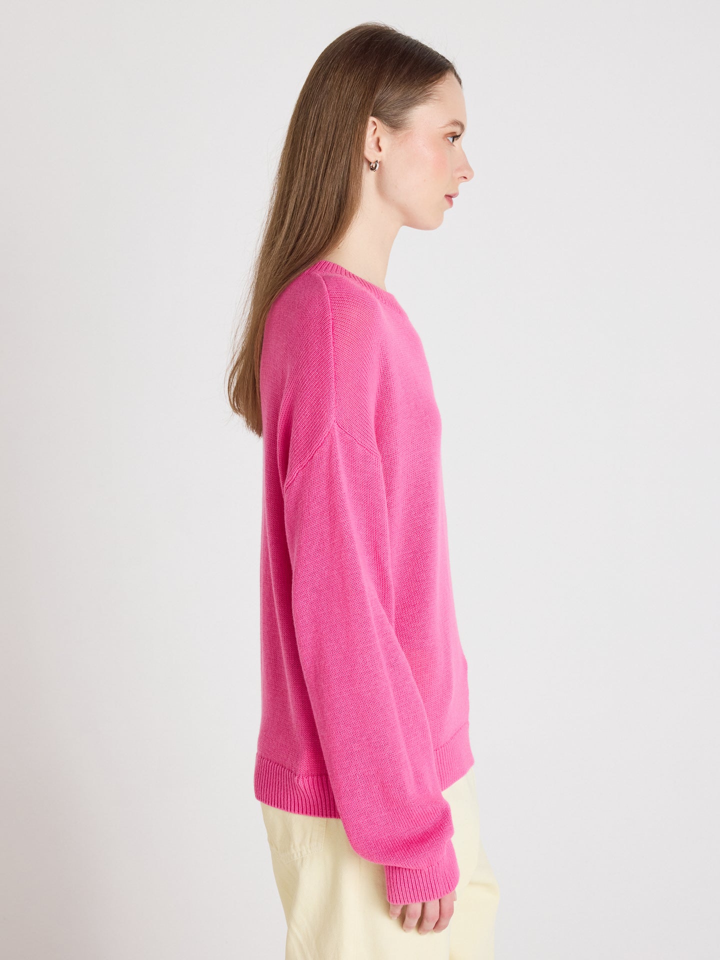maglione avery - cotone e cashmere - flamingo pink